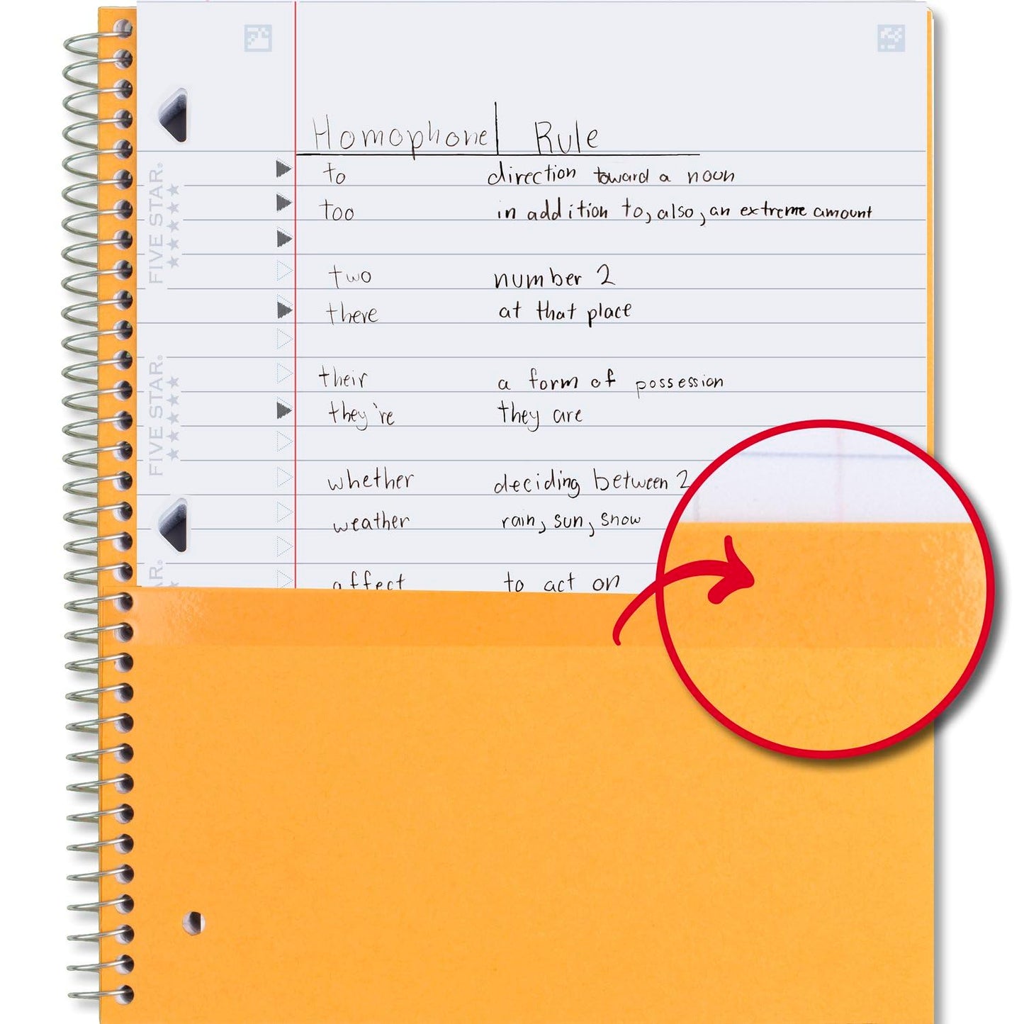 Five Star Spiral Notebooks + Study App, 6 Pack, 1 Subject, Wide Ruled Paper, Fights Ink Bleed, Water Resistant Cover, 8-1/2" x 10", 100 Sheets, Black, Red, Yellow, Purple, Green, Blue (38042)