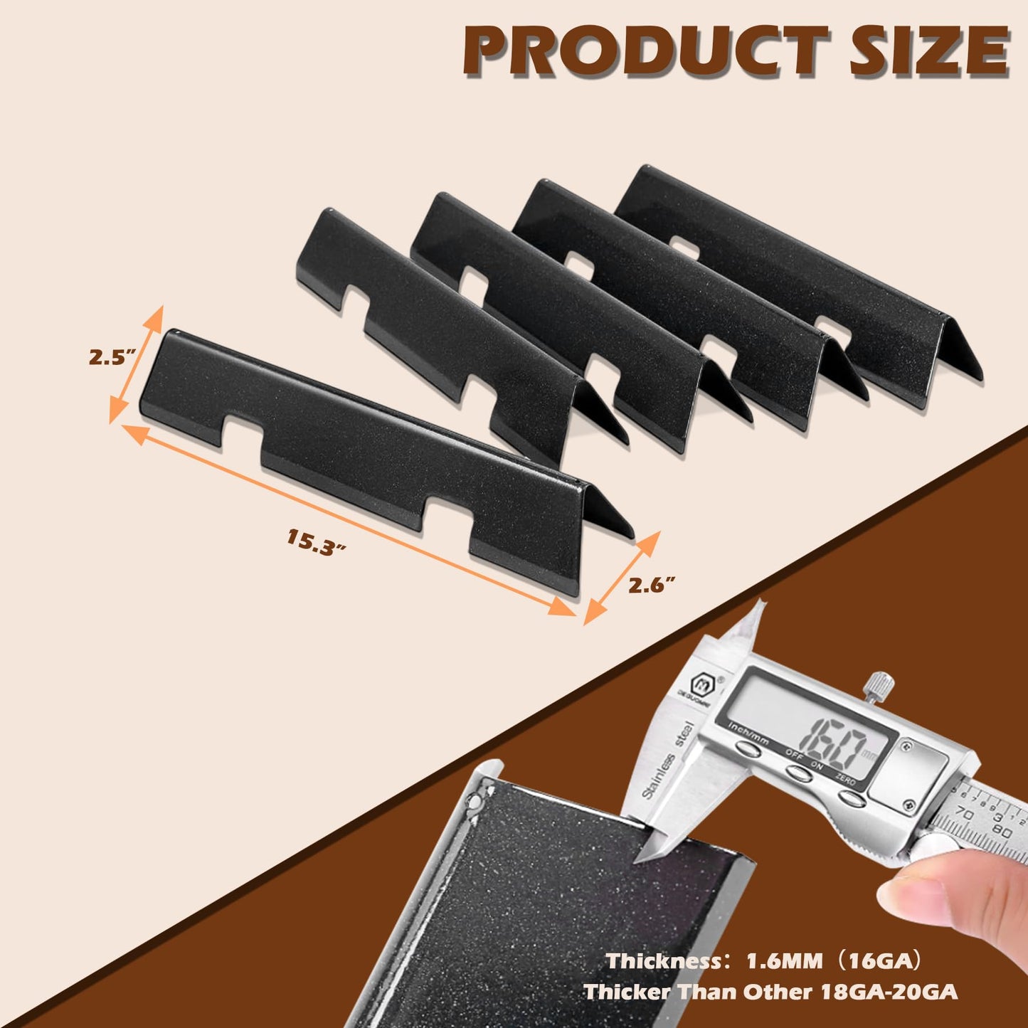 Spirit II e-310 7636 Flavorizer Bars and 69787 Grill Burner Tube for Weber Spirit 300, GS4 Spirit II 300 E310 E320 S310 S320 Grills with Front Mounted, Replacement Parts for Weber 7636 69787