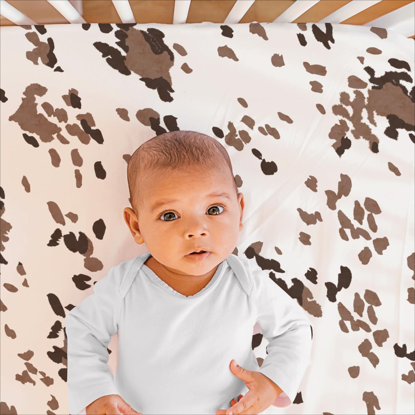 The Peanutshell 3 Piece Baby Crib Bedding Set for Boys & Girls - Newborn, Infant & Toddler Nursery Bed Set Decor with Fitted Crib Sheet, Dust Ruffle Comforter - Boho Farm