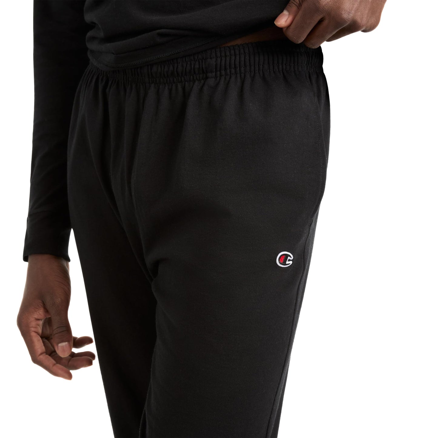 Champion Men's Jersey Jogger Pants, Black, L