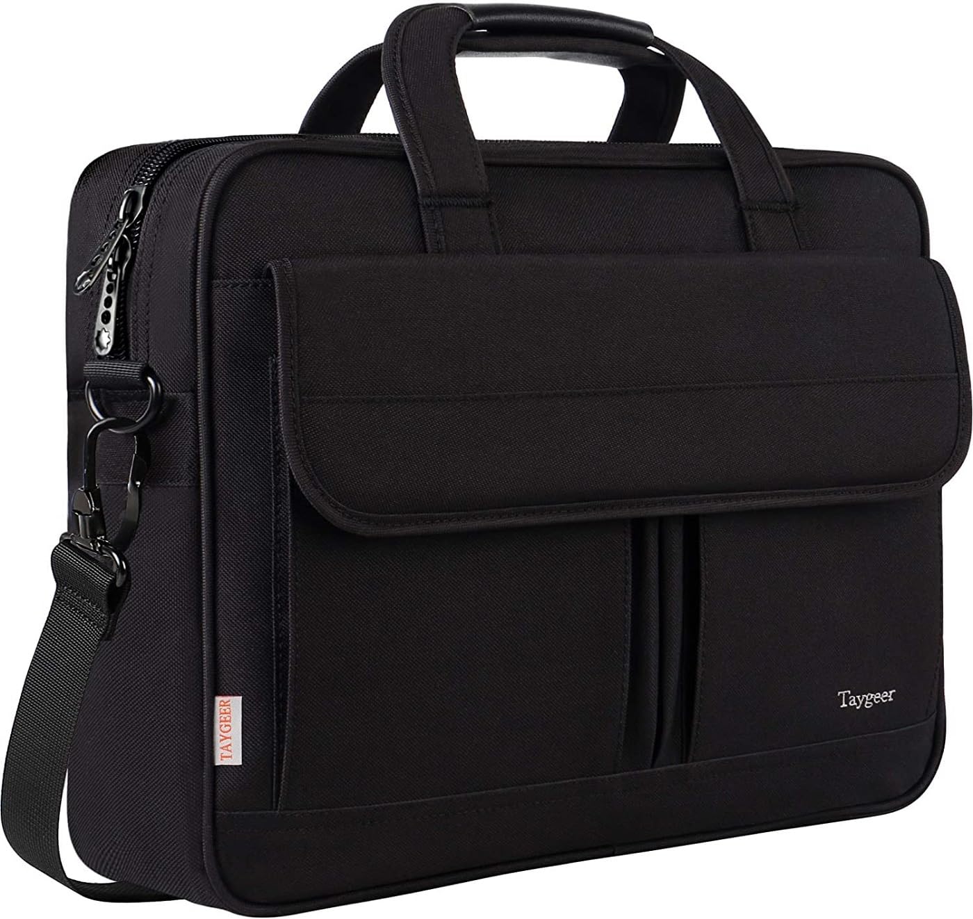 Taygeer Messenger Bag for Business, Work & Office 15.6 Inch Laptop Bag Shoulder Bag with Strap for Men & Women, Water Resistant Computer Briefcase,Black