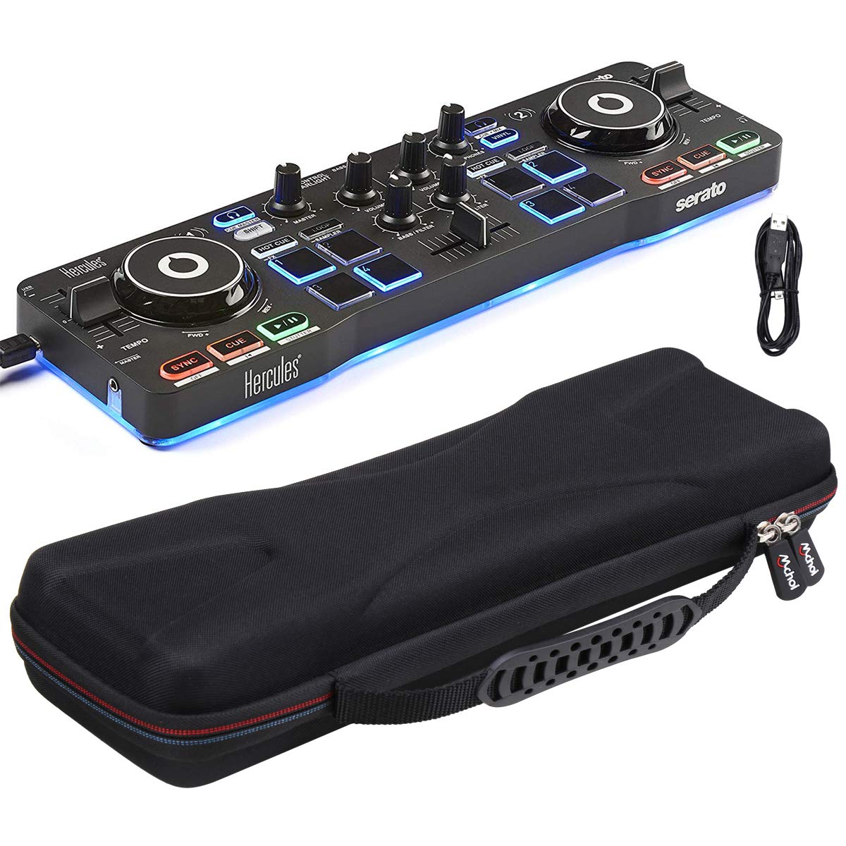 Mchoi - Portable Hard Case Compatible with Hercules DJControl Starlight Pocket DJ USB Controller, Case Only