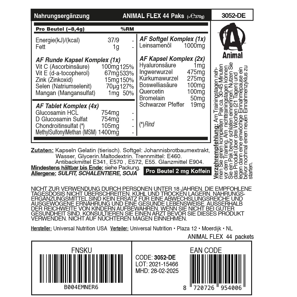 Animal Animal Flex 44 Paks - CLF-ANI-AP53 by Animal