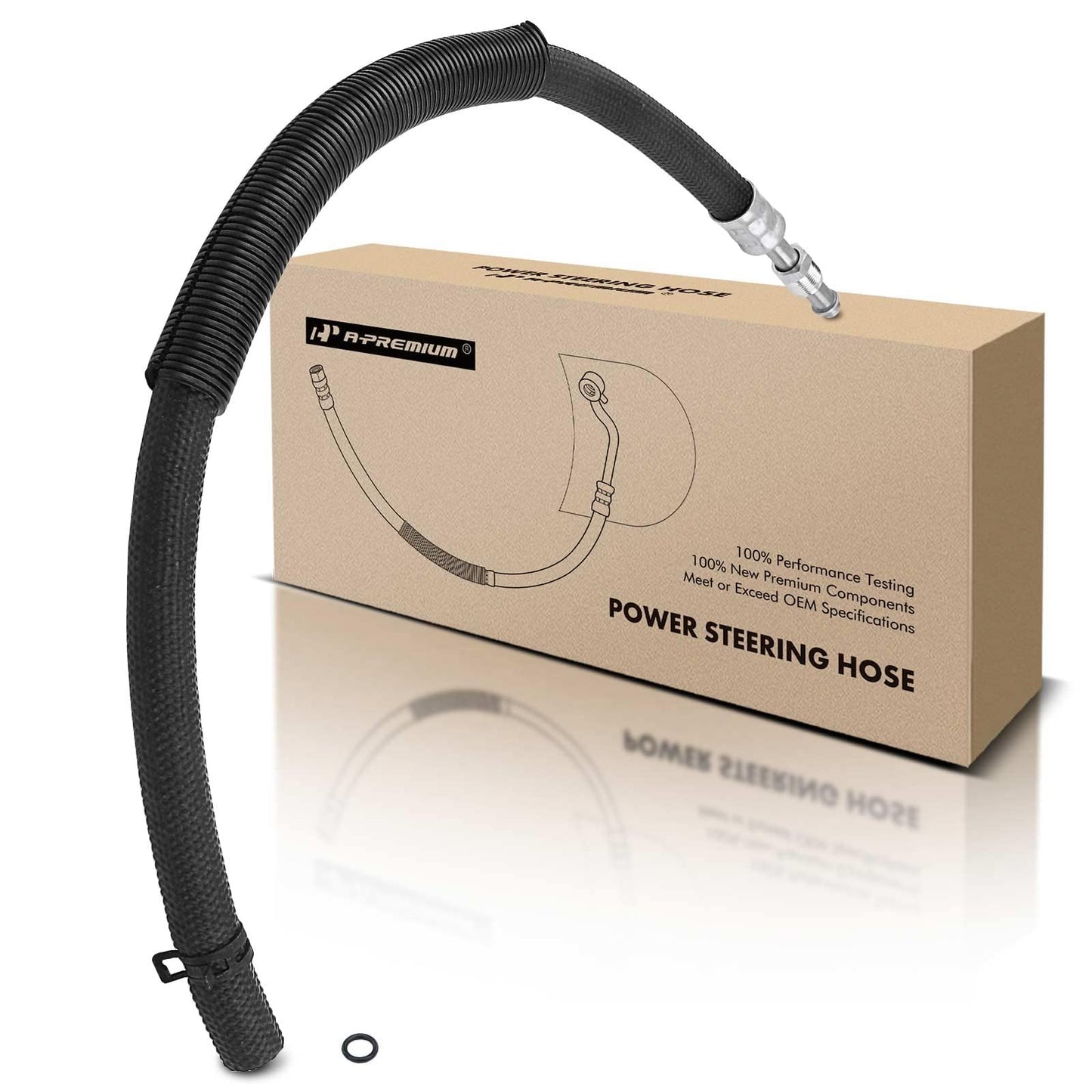 A-Premium Power Steering Return Line Hose Assembly Compatible with Dodge Ram 1500 06-12 Ram 2500 3500 03-09 Durango Chrysler Aspen Gear to Cooler
