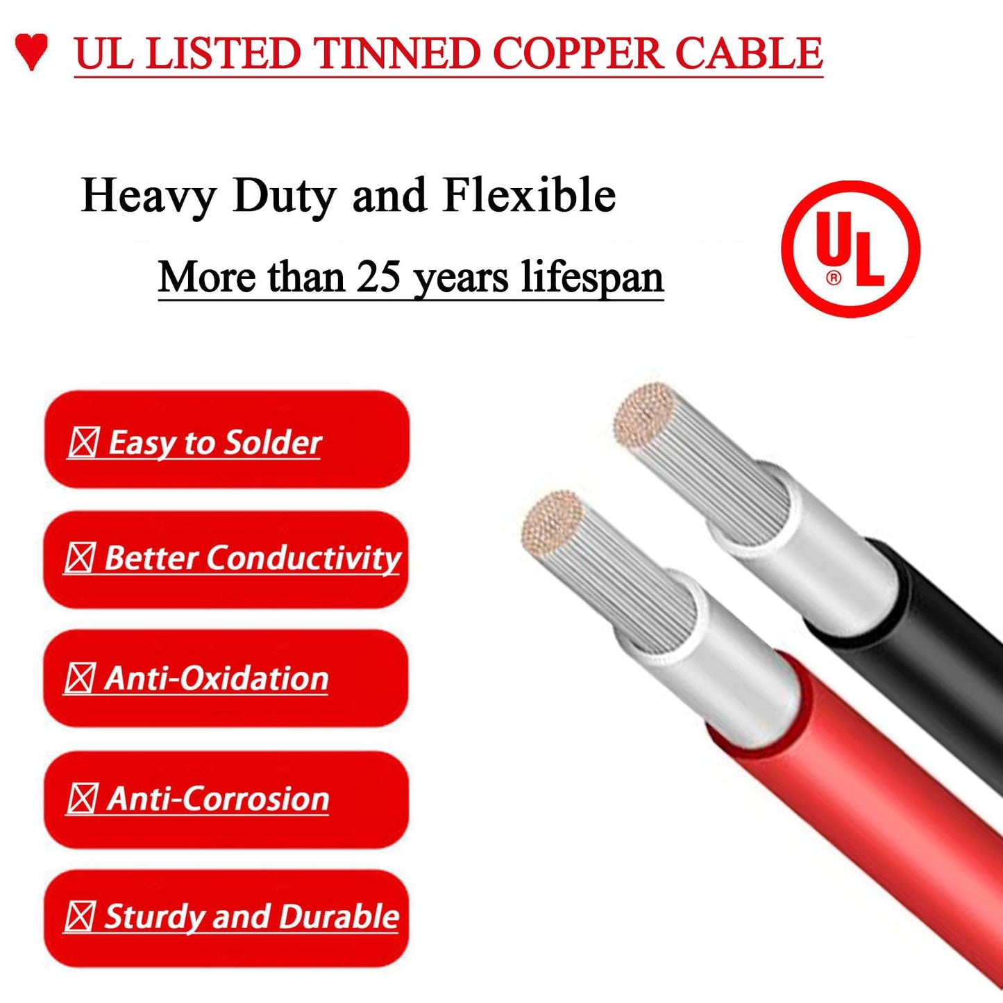 12AWG 12FT Solar to XT60 Cable,Magiktech SolarPanel Charge Cable with XT60 Female Adapter for Power Stations Solar Generators