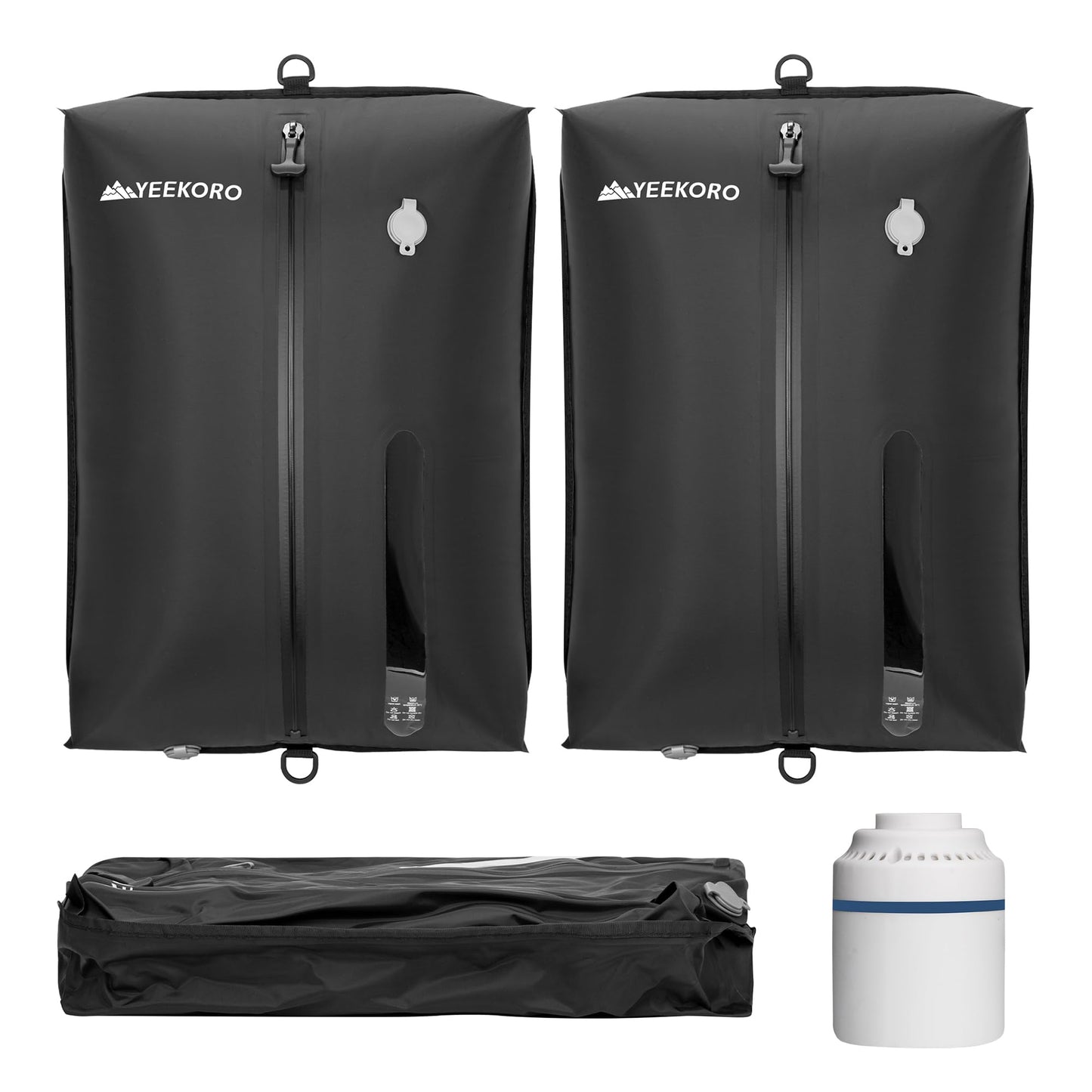YEEKORO Vacuum Bag for Travel, Professional IPX8 Waterproof Reusable Vacuum Compression Bags for Travel Suitcases, Durable Space Saver Bag(2 PACK,With Pump)