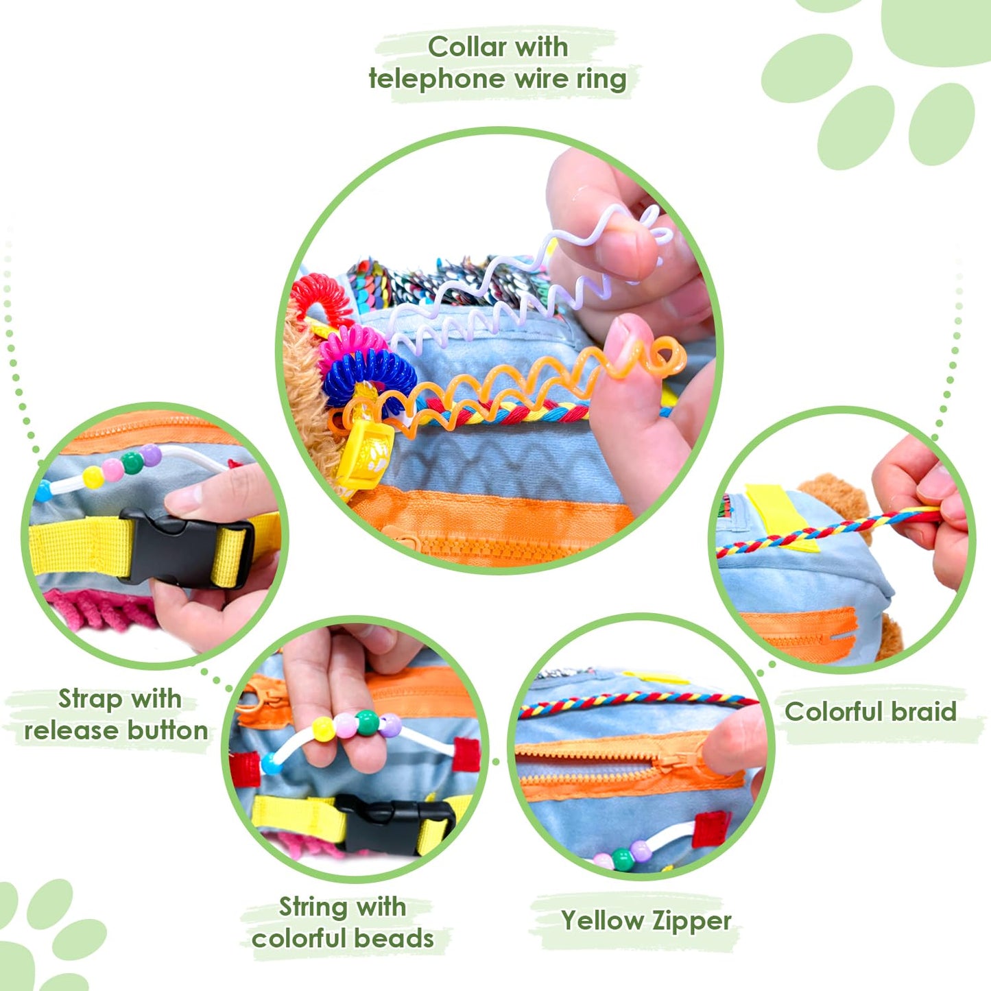 Fidget Sensory Dog Blanket for Elderly | Premium Dementia Activities for Seniors Items | Engaging Sensory Items (pup) for Adults and The Aged | Gift for Seniors with Alzheimer