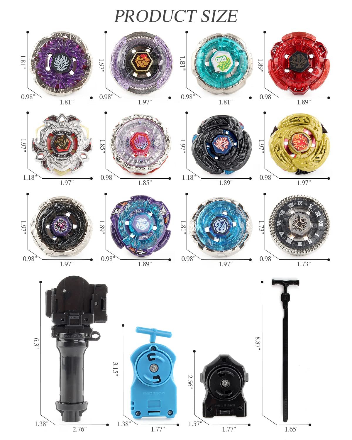 Battling Top Toy Set 12 Spinning Tops 3 Launchers Metal Fusion Gyro Game with Portable Storage Box Gift for Kids Children Boys Ages 6+…