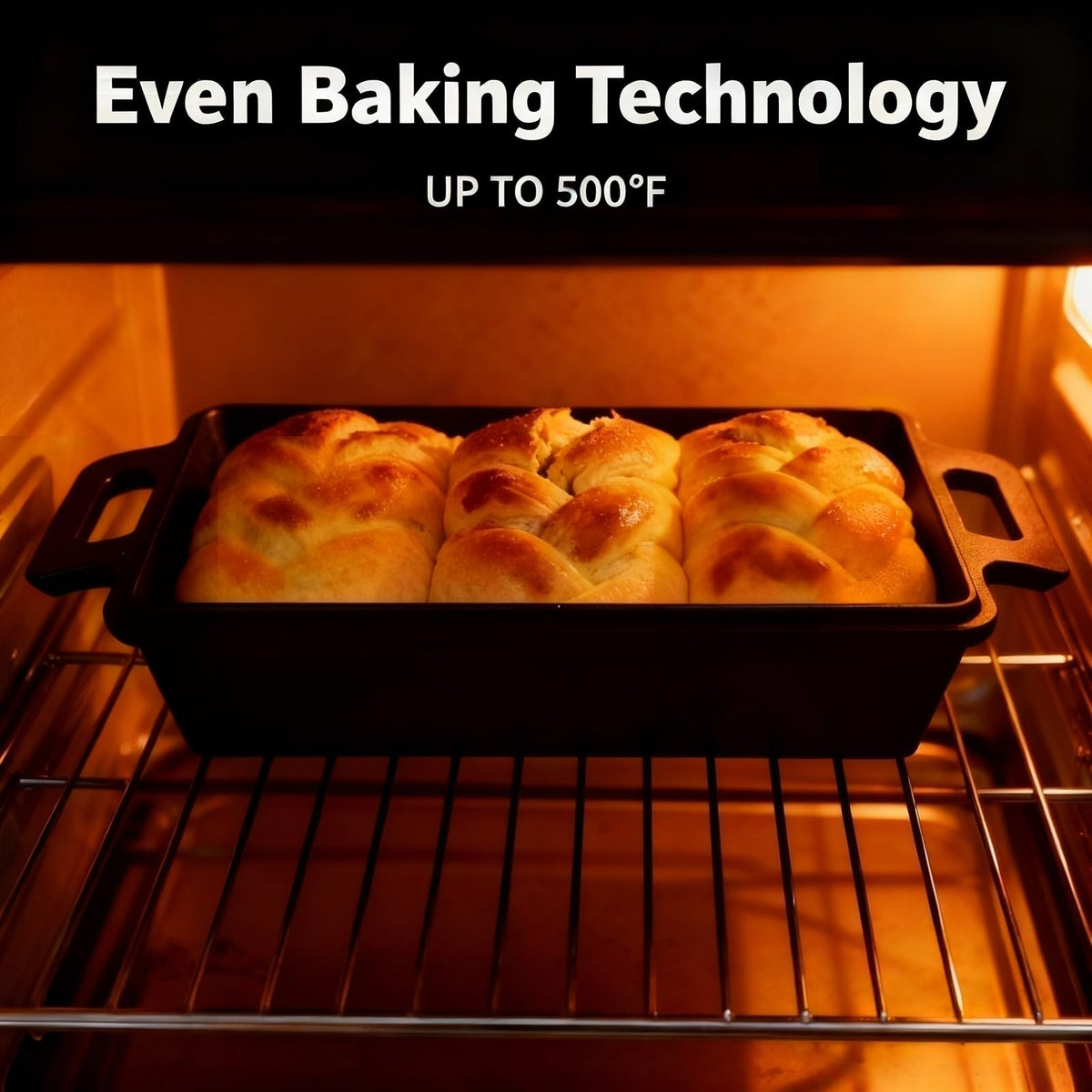 Erdisc 9x5 Inch Cast Iron Loaf Pan with Lid, Pre-Seasoned for Sourdough and Homemade Baking, Heavy Duty Nonstick, Oven Safe Bread Pot