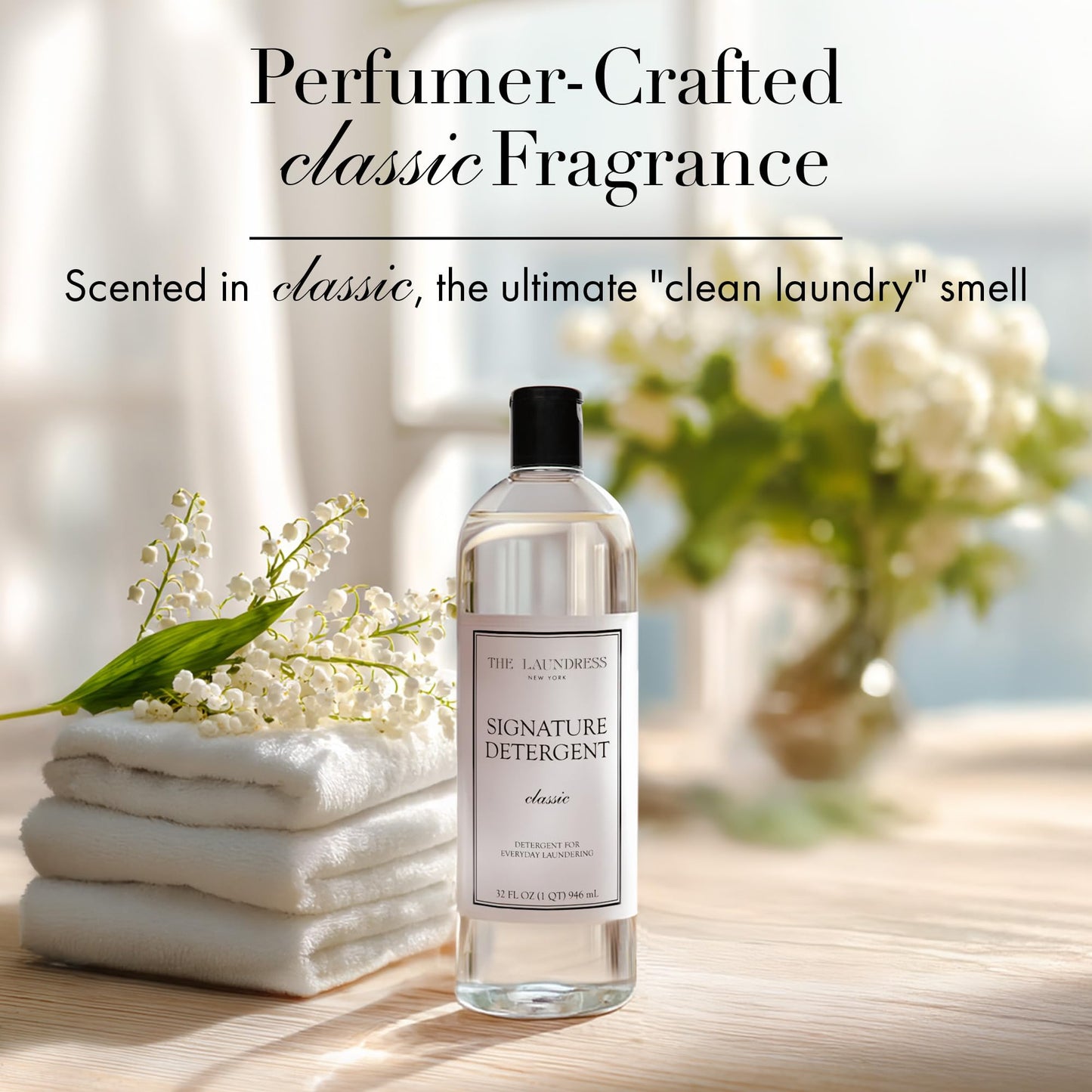 The Laundress Signature Detergent Classic, 32 Fl Oz, Laundry Detergent Liquid, Concentrated, Stain Remover