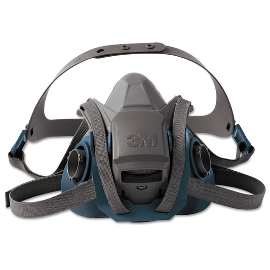 3M Personal Safety Division 6503QL Rugged Comfort Quic-Latch Half-Facepiece Reusable Respirators, Large, Grey/Teal