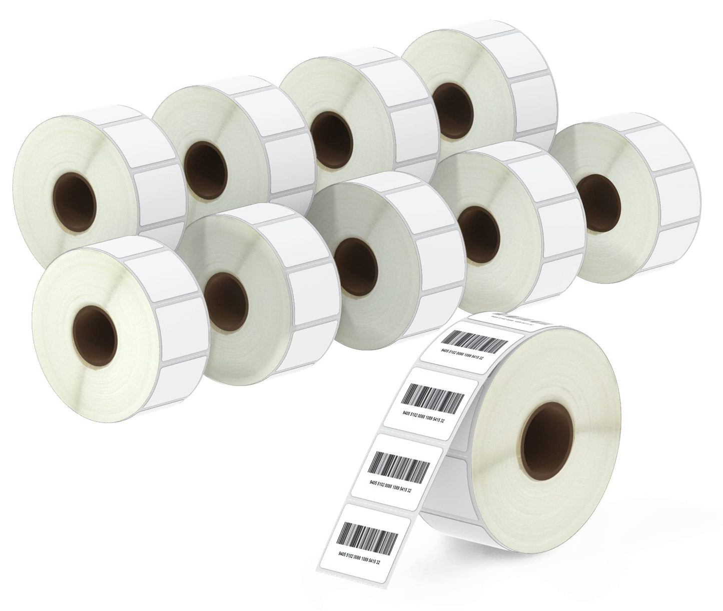 BETCKEY - 1.25" x 1" (32 mm x 25 mm) UPC Barcode & Address Labels Compatible with Zebra & More Label Printer,Premium Adhesive & Perforated [10 Rolls, 13800 Labels]