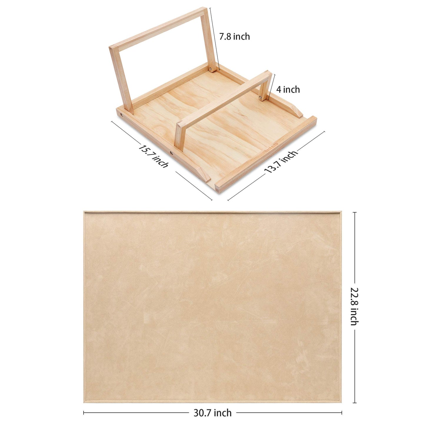 Becko Puzzle Board & Bracket Set/Wooden Puzzle Board Kit/Jigsaw Puzzle Plateau - with Puzzle Board Set for Up to 1000 Pieces