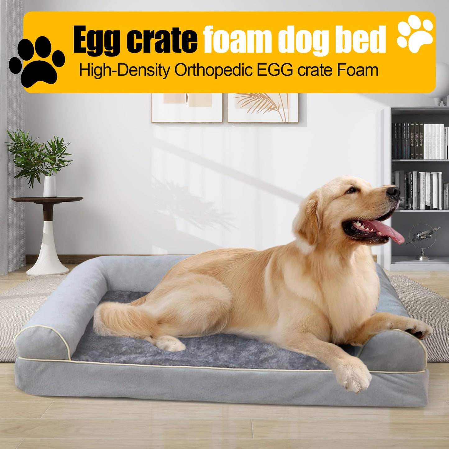 Dog Bed, Orthopedic Dog Beds for Medium Large Dogs,Washable Dog Pet Bed with Washable Removable Cover Soft Cotton Dog Couch XL100*60 * 16cm
