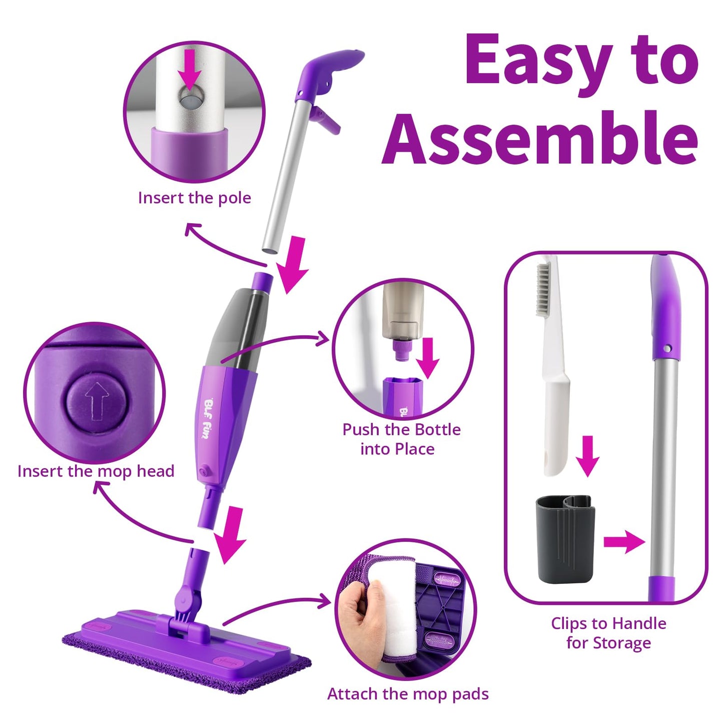 lisfiva Pretend Play Spray Mop for Floors Toddler Housekeeping Cleaning Set for Aged 3+, Kid Toddler Montessori Toys for 3 4 5 6 Year Old Boys, 3 4 5 6 7 8 Year Old Girl Gifts Ideas