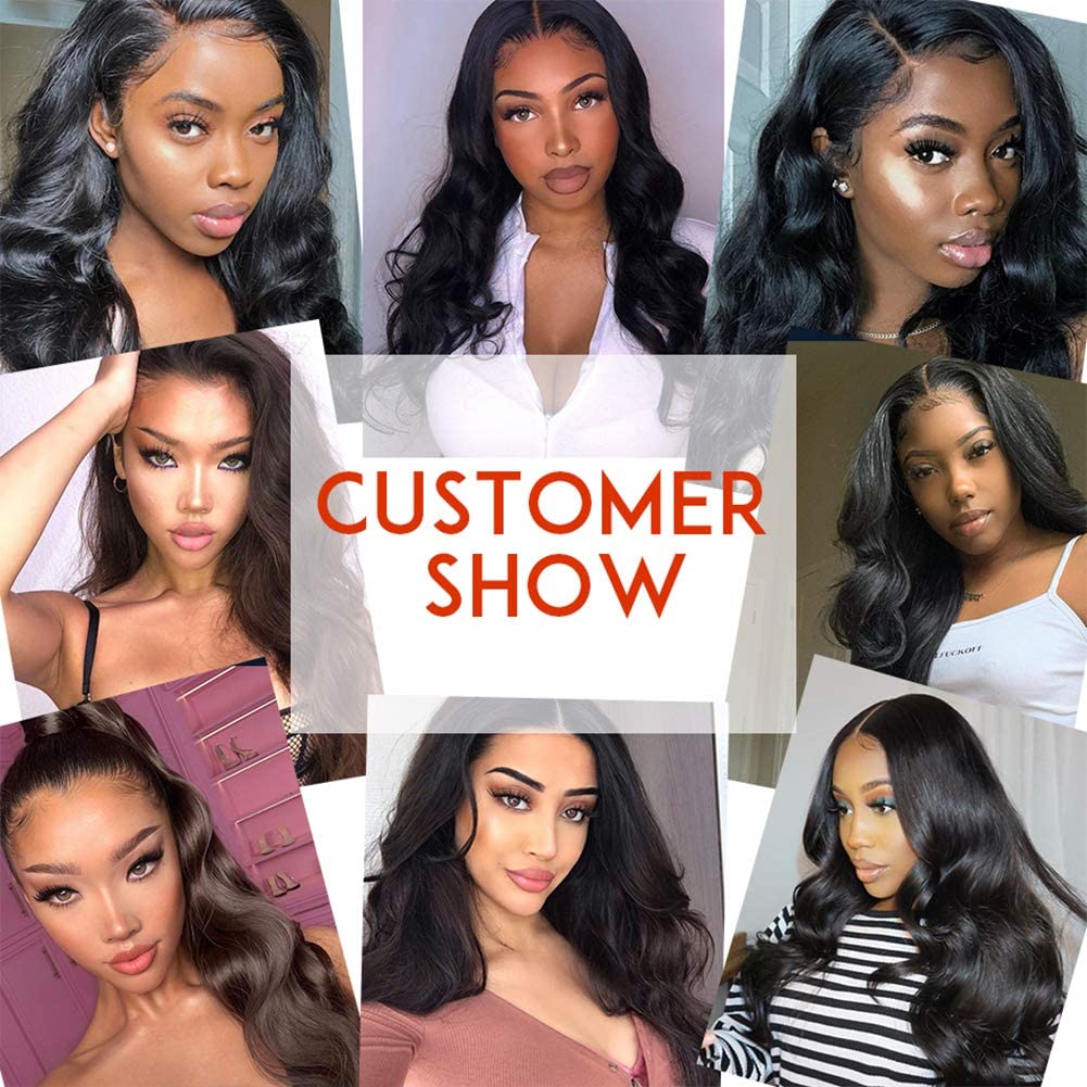 Body Wave Human Hair Bundles (10 12 14 Inch) 100% Unprocessed Human Hair Extensions for Women Brazilian Virgin Hair Weave Bundles Natural color