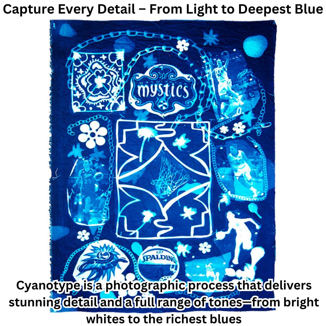 Jacquard Cyanotype Pretreat 60" x 84" Mural Fabric, Blue