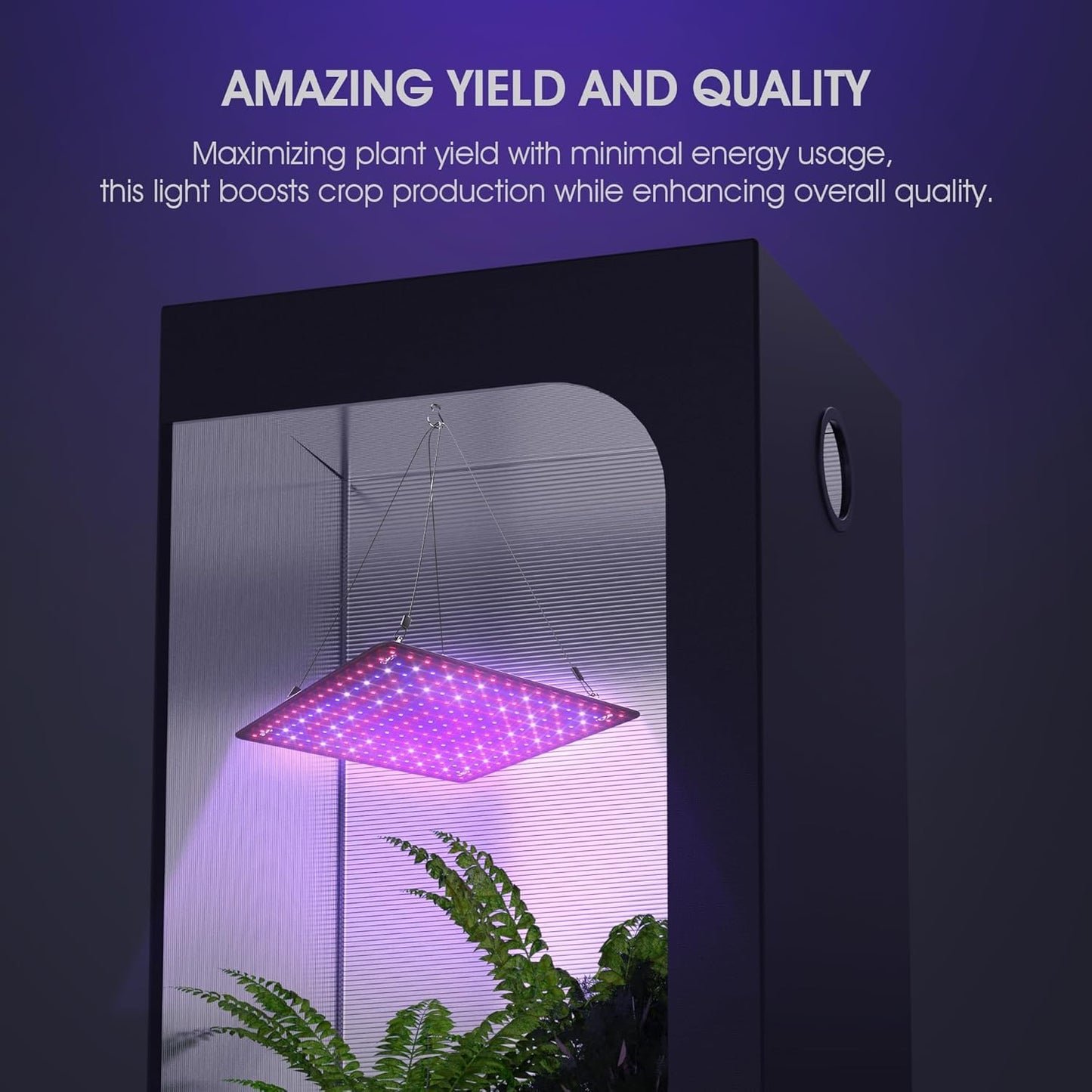 Aokrice LED Grow Light Panel 200W Lamp for Indoor Plants, Full Spectrum with White Blue Red UV IR LEDs for 4x4ft Coverage Grow Tent Greenhouse Veg and Bloom Seedlings Hydroponics (2 Pack)