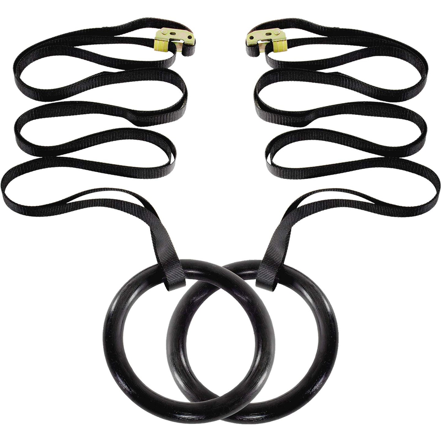 ProsourceFit Fitness Gymnastics Rings with Straps for Total Body Conditioning at Home
