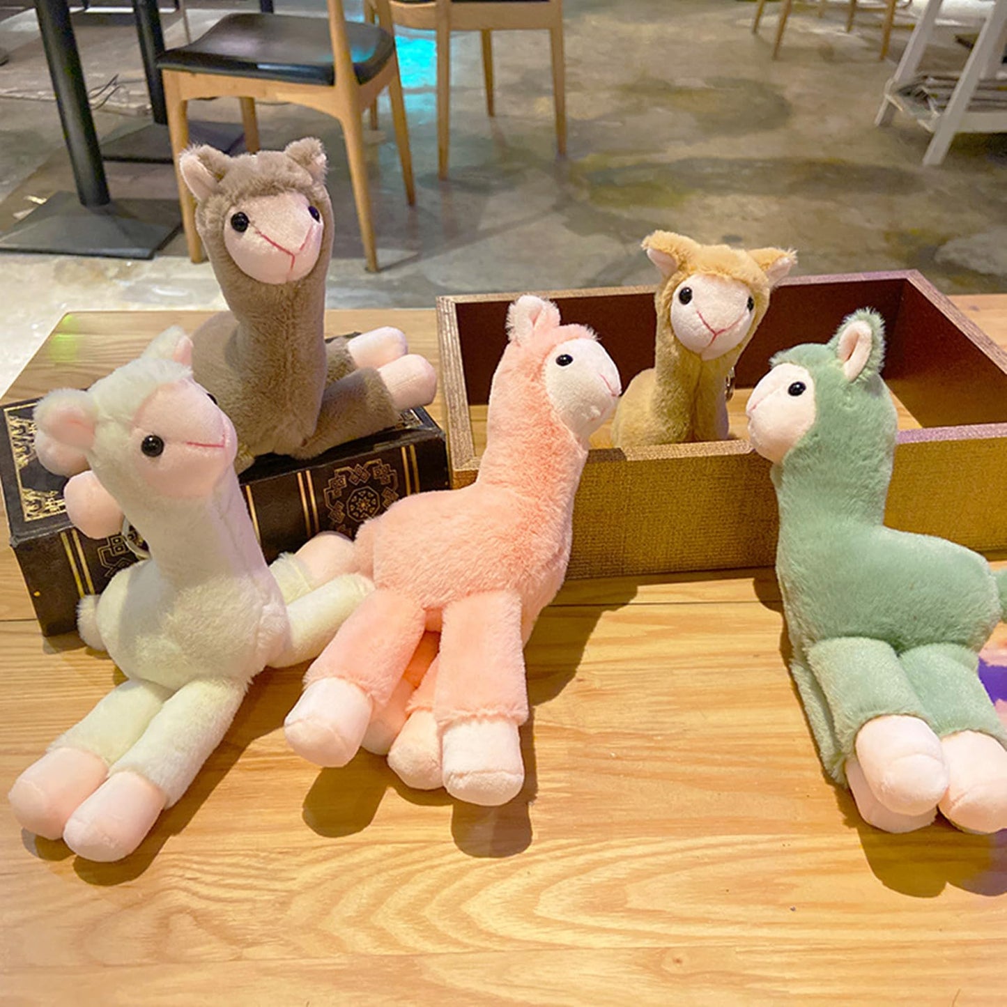 12 Pcs Mini Llama Stuffed Animals 7.5 Inch Alpaca Plush Dolls Cute Keychain Plush Llama Party Favors for Boys and Girls Birthday Party Supplies Baby Shower Bag Fillers Gift