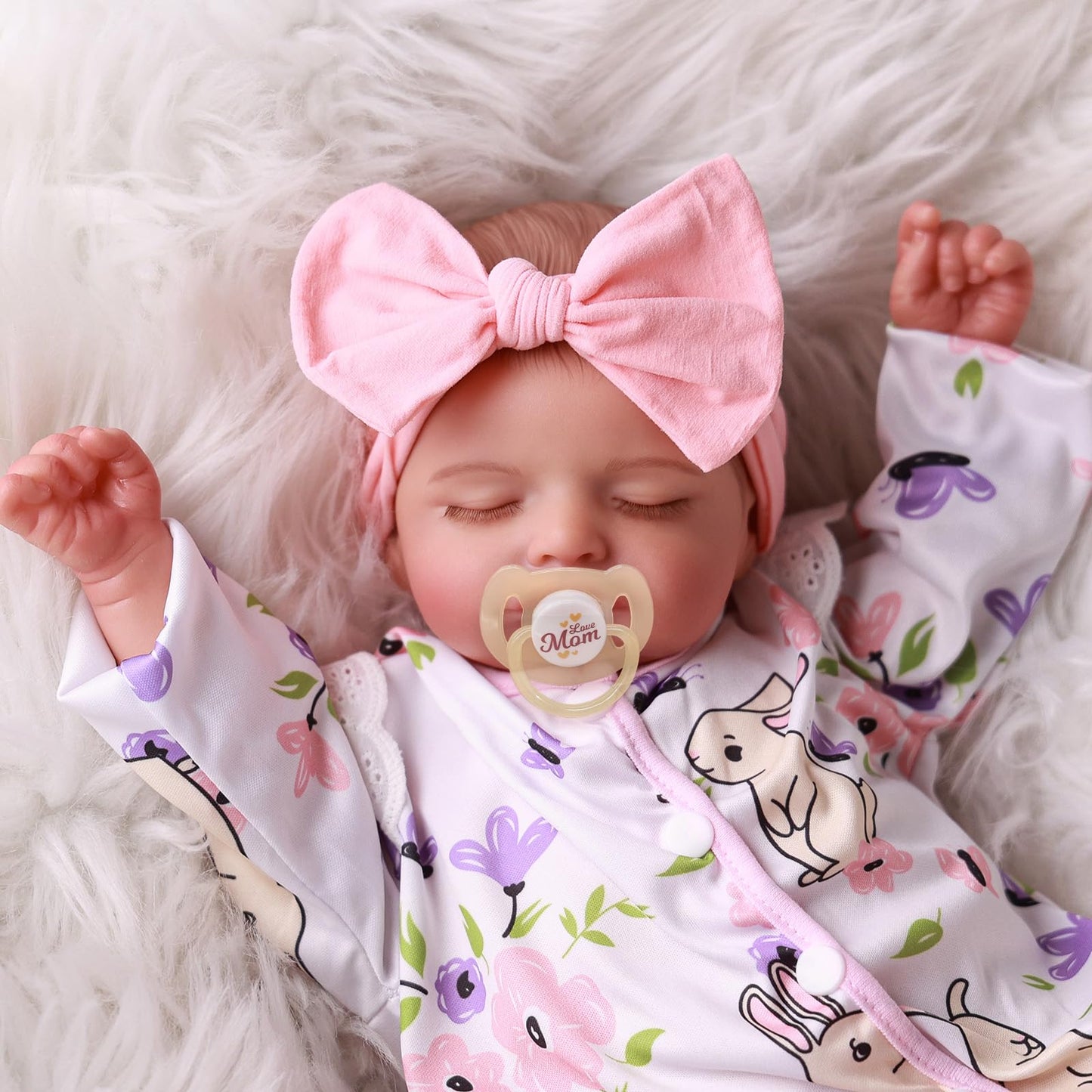 BABESIDE Lifelike Reborn Baby Dolls Girl - 20 Inch Realistic Newborn Baby Dolls with Poseable Body, Real Life Baby Dolls with Accessories for 3+ Year Old Girls Gifts, Pretend Play, Collection