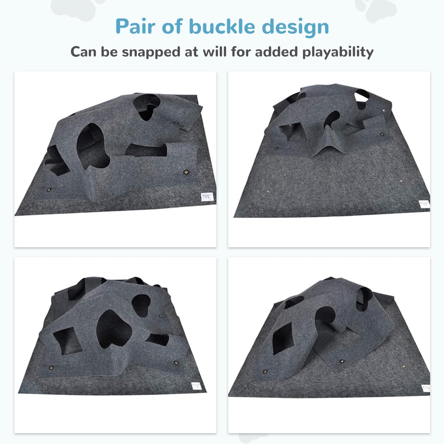 Cat Activity Play Mat Collapsible Pet Rug Training Scratching Grooming Bed Mat