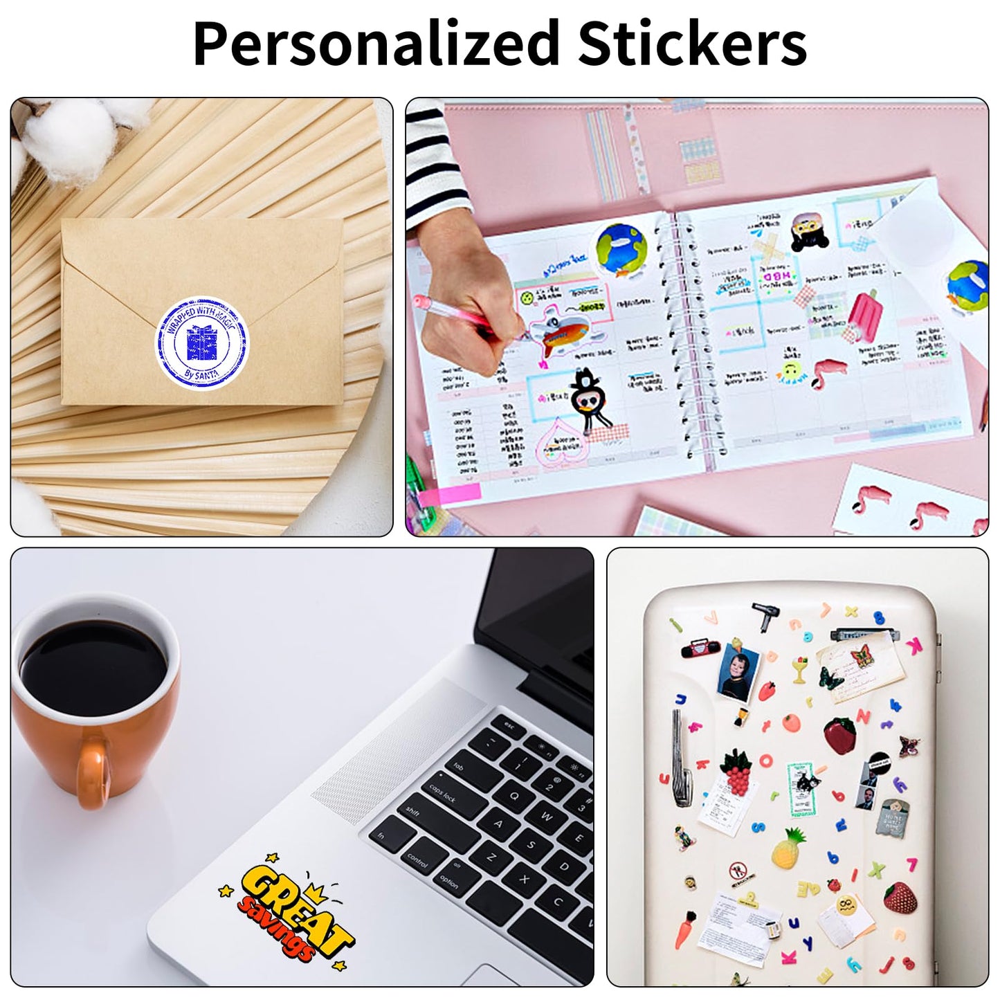 8.5" x 11" Full Sheet Label Sticker Paper for Laser & Inkjet Printers, Self Adhesive Printer Paper Shipping Labels, Printable White Matte Mailing Label Stickers(500 Sheets, 500 Labels)