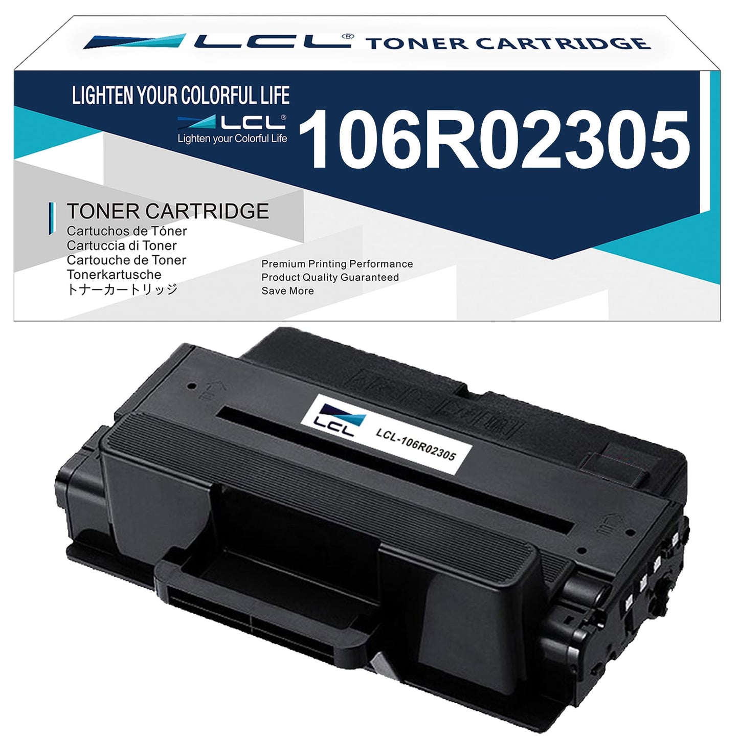 LCL Compatible Toner Cartridge for Xerox Phaser 3320 106R02305 5000 Pages (1-Pack, Black) for Xerox Phaser 3320 3320DN 3320DNI Printers