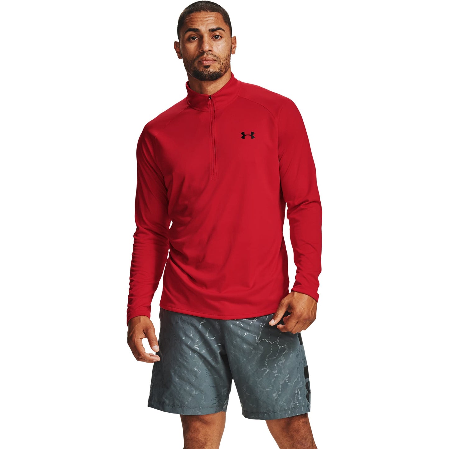 Under Armour Men's Tech 2.0 ½ Zip, Red (602)/Black, Large
