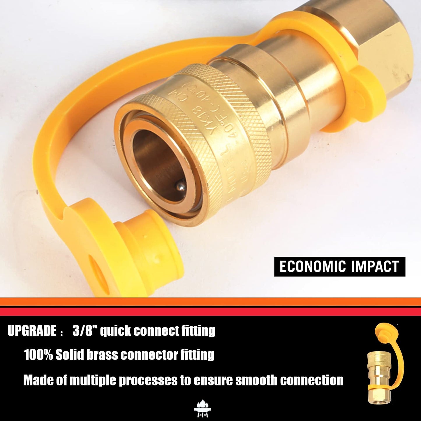 5249 Propane to Natural Gas Conversion Kit Compatible with Black-Stone 28" & 36" Griddles, 3/8" Natural Gas Hose Quick Connect Fitting,Grill Connectors for Patio Heater,Griddle, Outdoor NG/LP