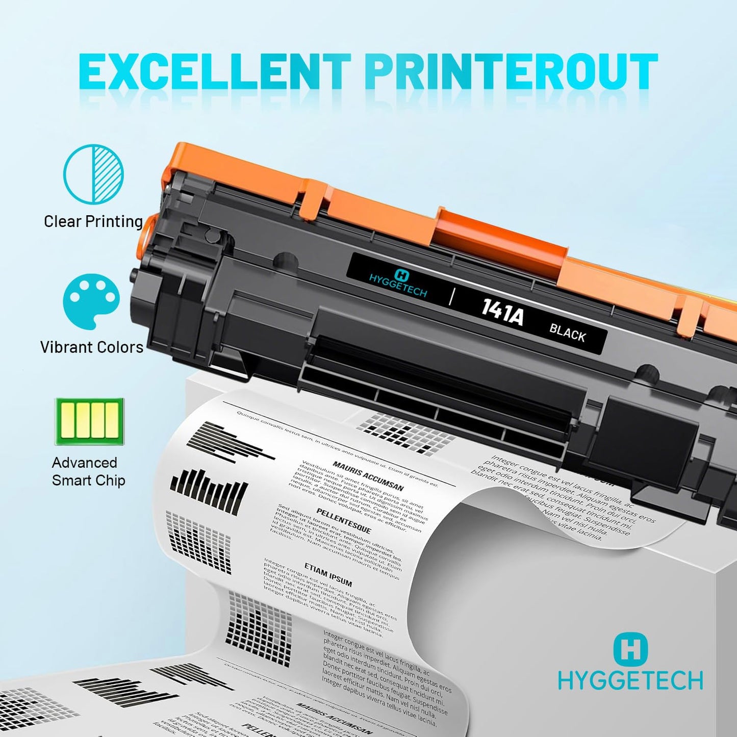 141A Toner Cartridges with Chip Replacement for HP 141A W1410A Toner Cartridges 141X W1410X Toner Work with HP LaserJet M110w M110 MFP M139 M139w M140 M140w Printer (2Black)