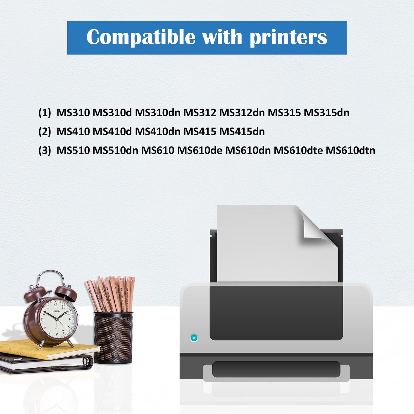 Aseker 501H 50F1H00 Toner Cartridge Remanufactured for Lexmark MS310 MS310d MS310dn MS312dn MS315dn MS410d MS410dn MS415dn MS510dn MS610de MS610dn MS610dte MS610dtn Printers 5000 Pages (Black*1)