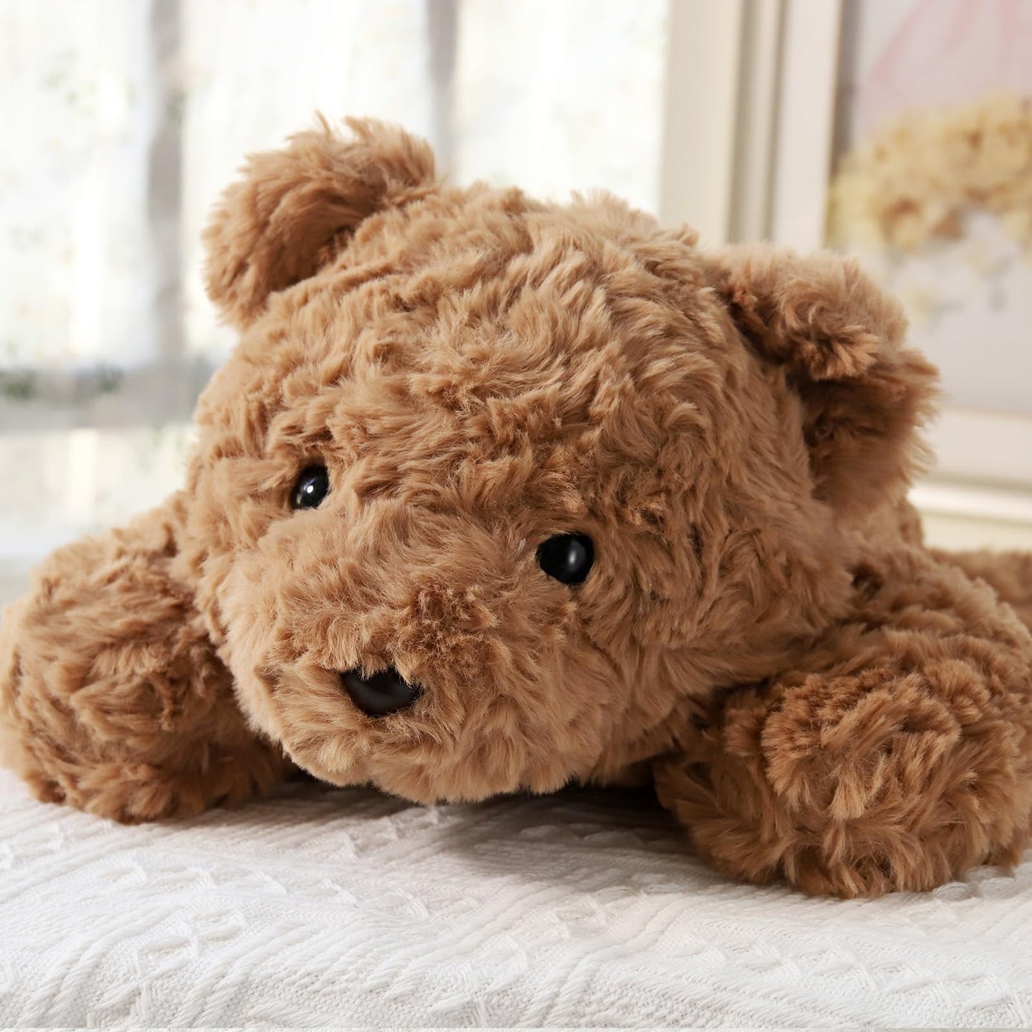 20.5" Soft Teddy Bear Stuffed Animal, Sturdy and Fluffy Brown Bear Plush Toy for Kids Cuddle, Cute Hugging Pillow Toy for Kids (20.5"x7.9"x5.9")