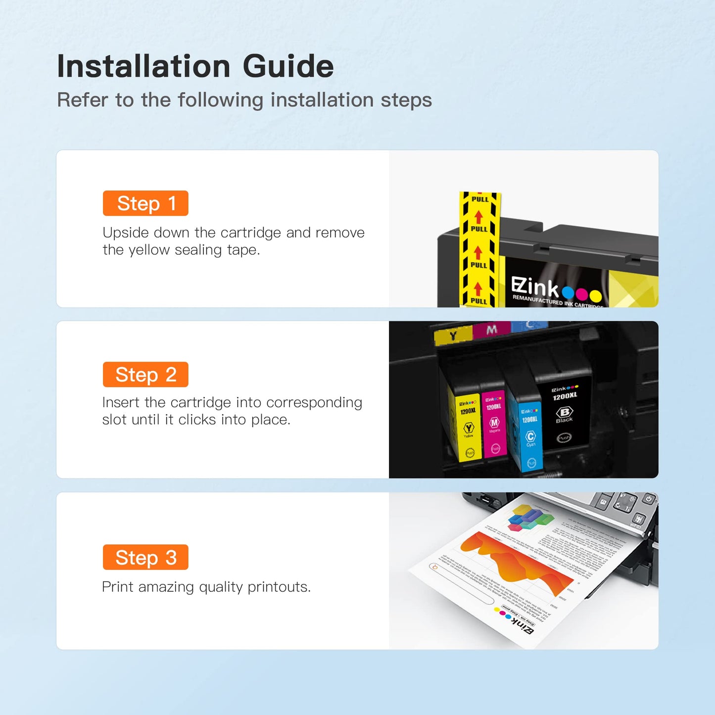 9 Pack E-Z Ink (TM Compatible PGI-1200XL Ink Cartridge Replacement for Canon PGI-1200 XL for Maxify MB2720 MB2320 MB2120 MB2350 MB2050 MB2020 Printer (3 Black, 2 Cyan, 2 Magenta, 2 Yellow)