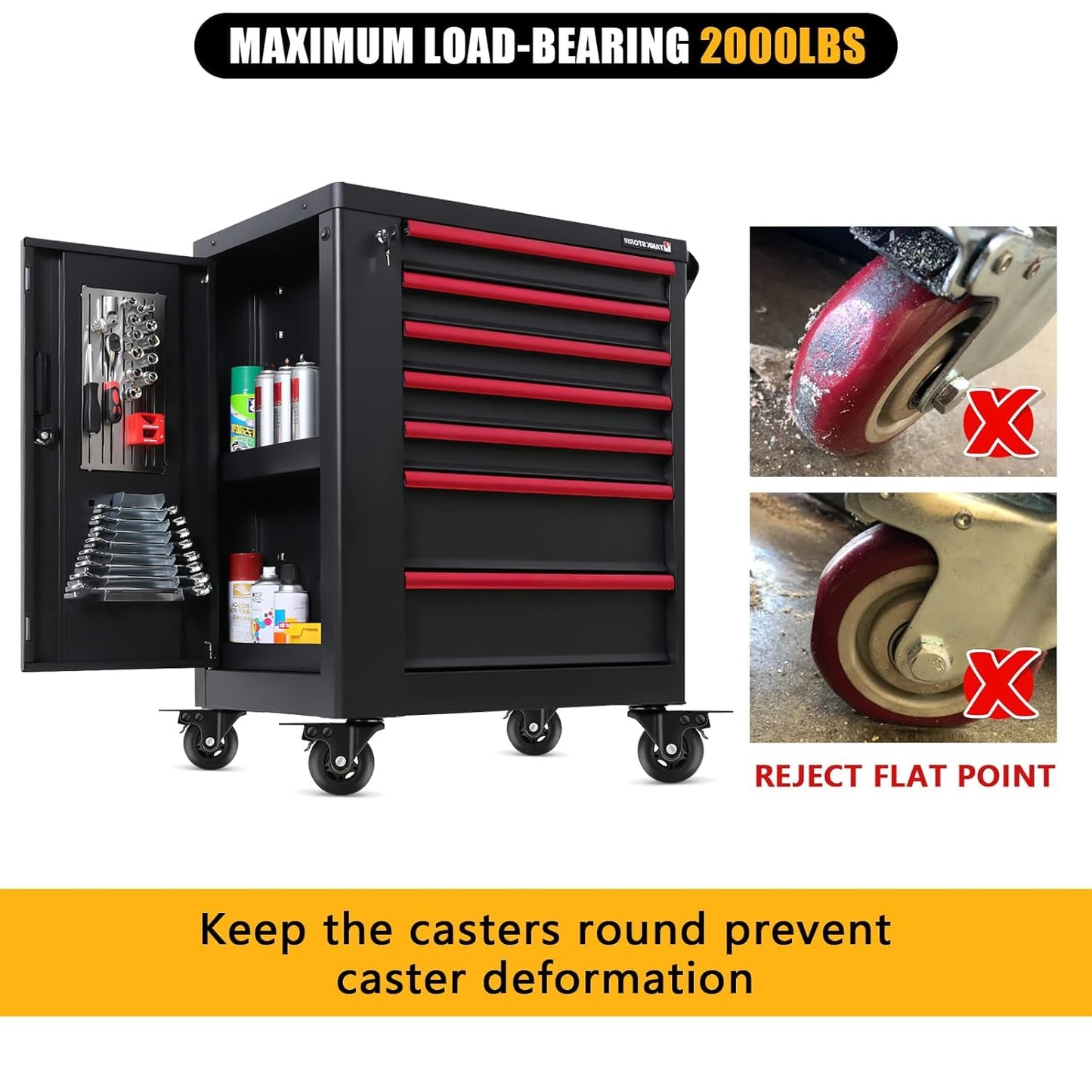 3" Casters Set of 4 ，4 Heavy Duty Quiet Casters, Max Load 2000LBS. Suitable to do Soft Wheels for cart ，Caster Wheels Glide Quietly and Protect The Floor, casters Set of 4 Heavy Duty