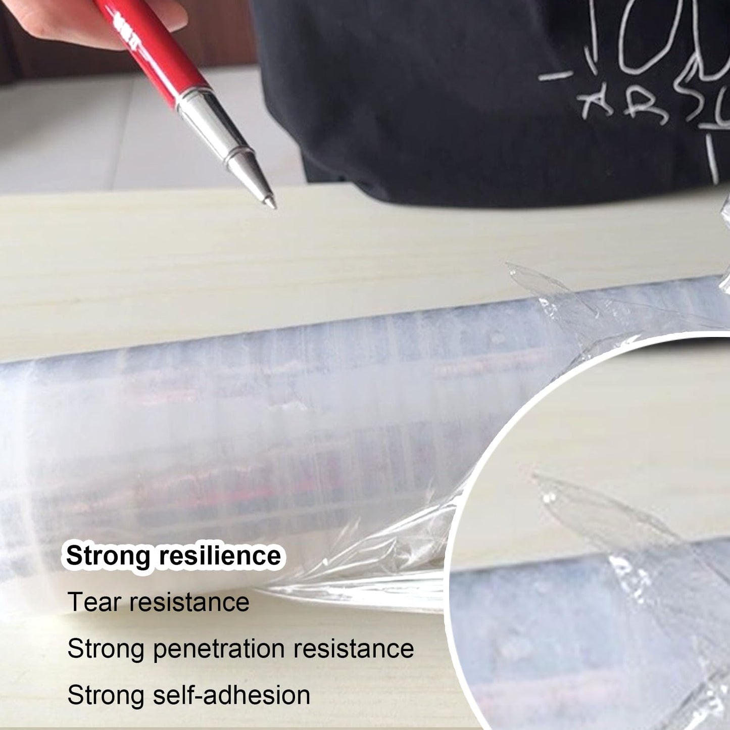 AMOGATO Stretch Film for Moving and Packaging - Strong, Residue-Free, Easy to Use with Blue Handles,60 Gauge, 2 Pack Clear 15 Inch x 1000 Feet