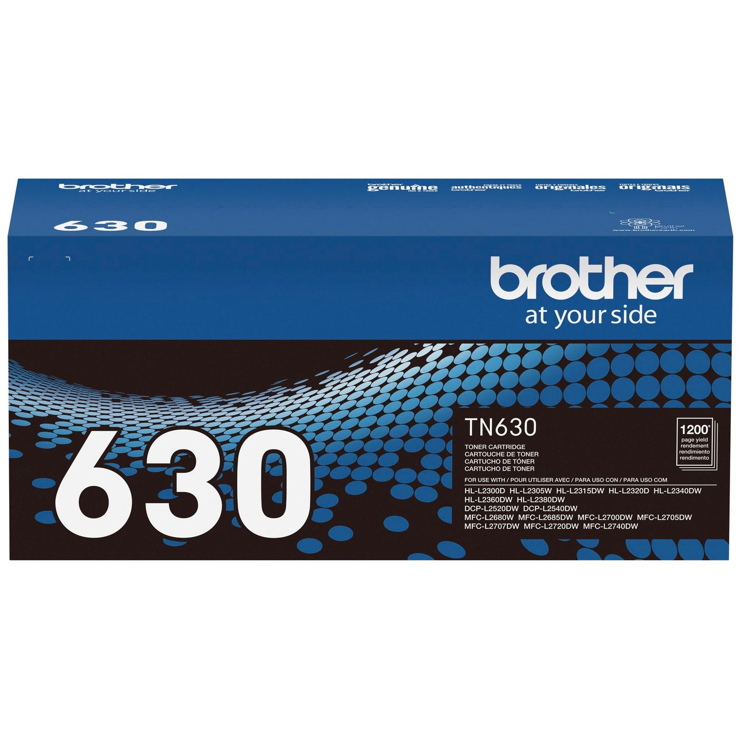 Brother Original TN630 Standard Yield Black Toner Cartridge, Original Toner Replacement cartridges, Toner for Brother Laser Printers HL-L2320D, DCP-L2520DW, MFC-L2700DW, MFC-L2720DW and More