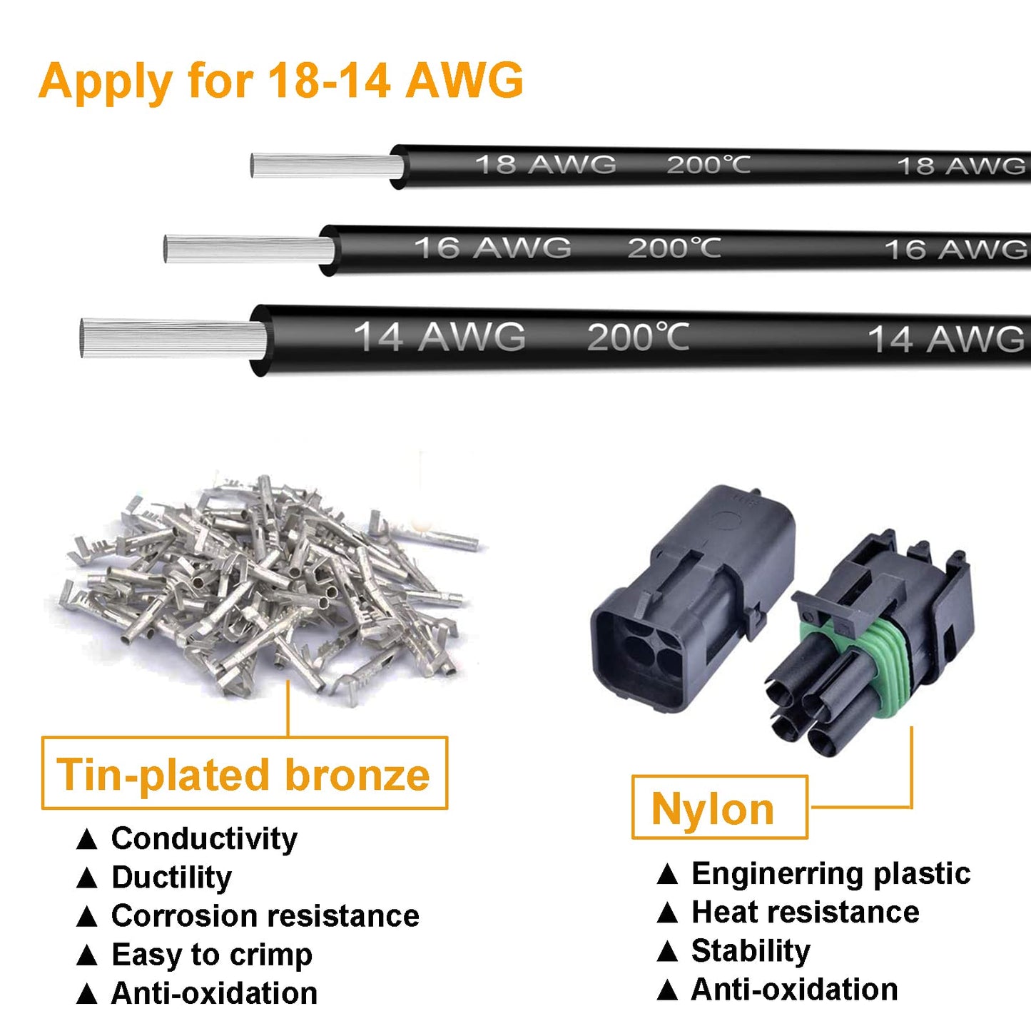 Twippo 26 Kits Weather Pack Connectors Kit Automotive Electrical Connectors Waterproof Electrical Wire Connectors Terminal Kit 1/2/3/4 Pin 18-14 AWG