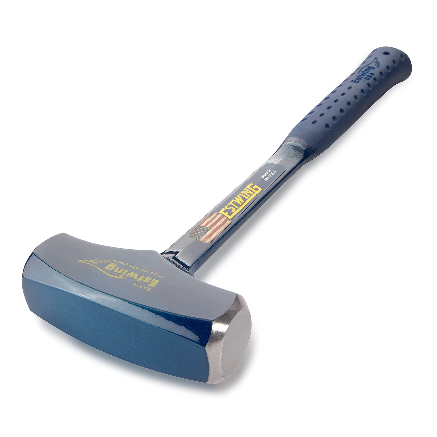 4 lb Mash Hammer-16 Long Hdl-Single pc Forged STL w/Nylon-Vinyl Soft Grip