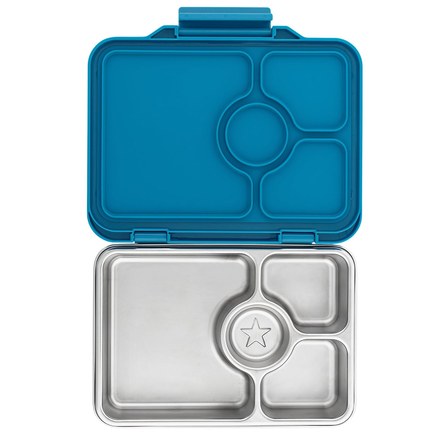 Yumbox Prêt Stainless Steel Bento Box – Leakproof, Reusable Lunch Container for Kids & Adults – Sandwich & Snack Friendly, BPA-Free, Durable Food Box (Normandy Blue)