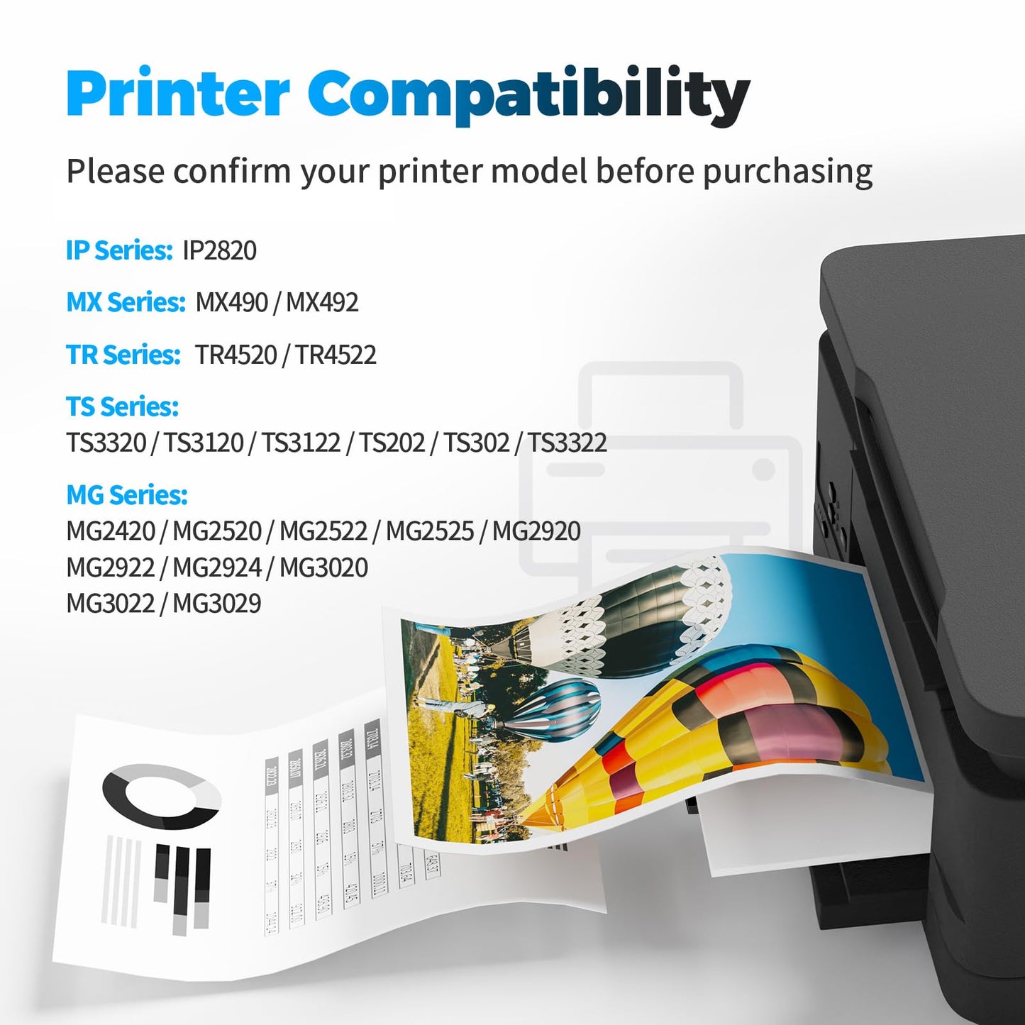 BAIINK 245XL 246XL Ink Cartridge Replacement for Canon 245XL 246XL Combo Pack PG-245XL CL-246XL Compatible with Canon PIXMA MX492 MX490 MG2522 TS3322 TS3122 TR4500 TR4520 TR4522 MG2920 MG2922