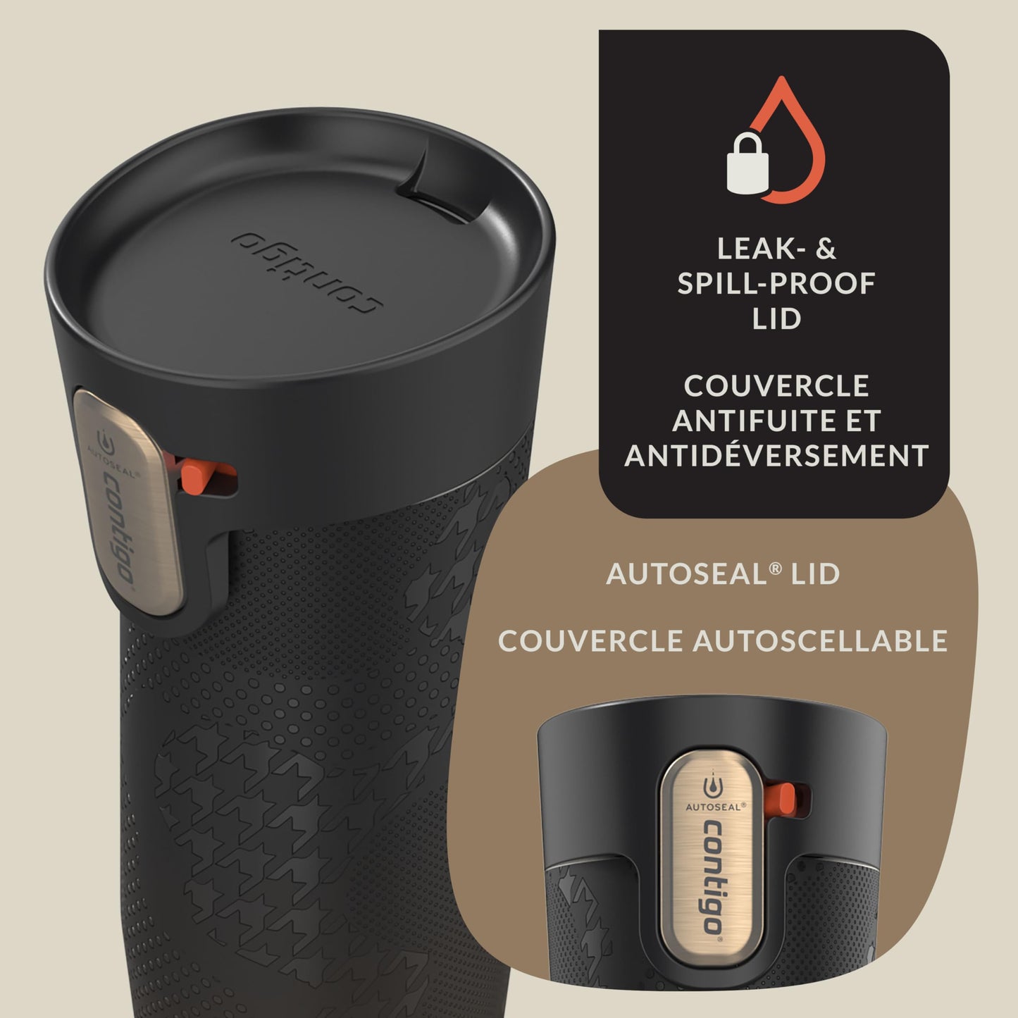 Contigo x Ally Love West Loop 3.0 Vacuum-Insulated Stainless Steel Travel Mug with AUTOSEAL Easy-Clean Lid, 16 oz (473 mL), Licorice