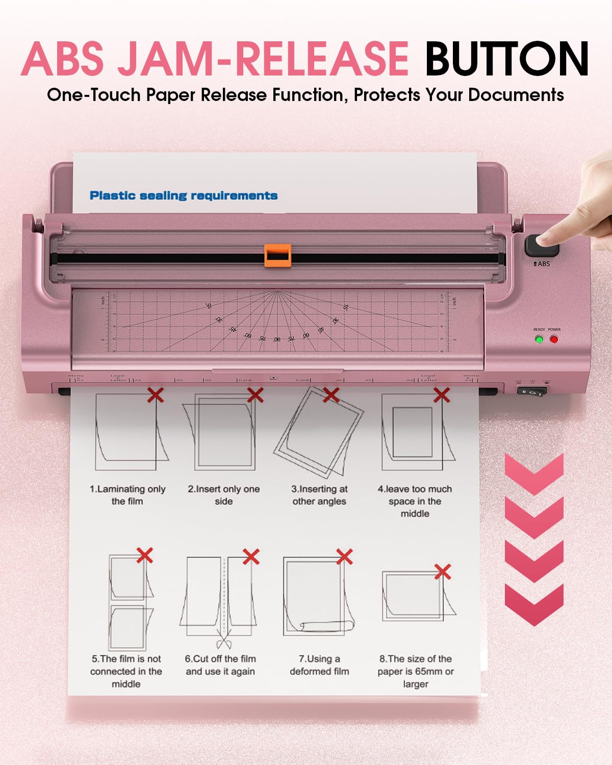 11 x 17 Laminator, Thermal & Cold Laminator Machine, Auto-Feed Jam-Free, Includes 20 Sheets, Cutter & Corner Rounder, for Photos, Letter to Legal, Home Office School, Personal & Commercial (Red)