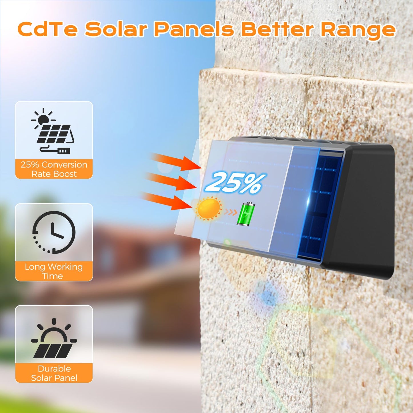 Quntis 4-Pack RGBCW Solar Fence Lights, UP & Down 8-LEDs Brighter Lighting, 13 Color Modes, IP65 Waterproof Solar Deck Lights, Auto On/Off Solar Lights Outdoor for Garden Porch Yard Step Stair Wall