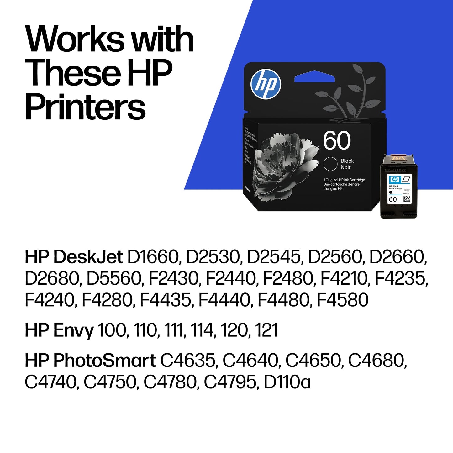HP 60 (CC640WN) Black Original Ink Cartridge