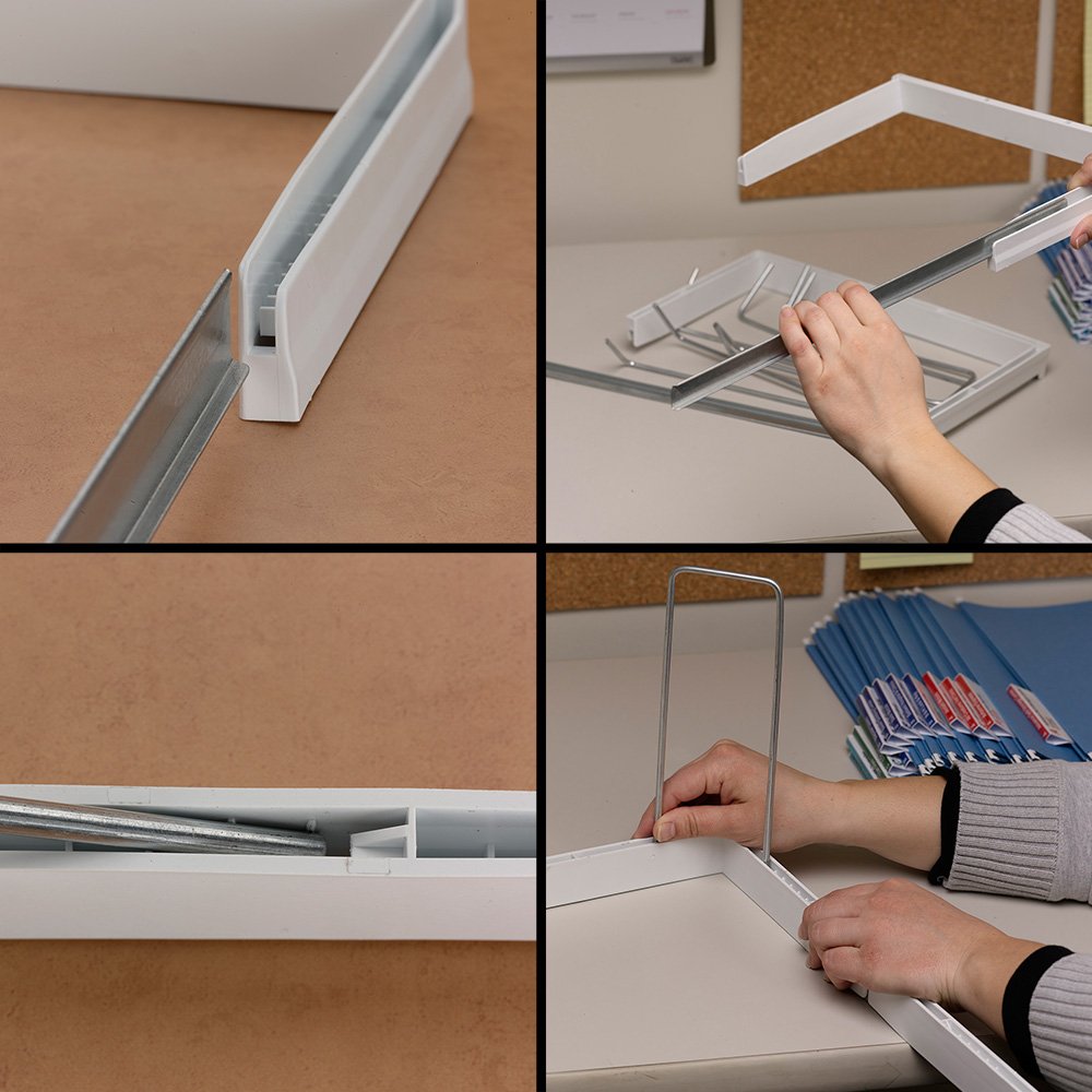 Smead Heavy-Duty Adjustable Frame for Hanging Folders, Letter Size, White (64851)