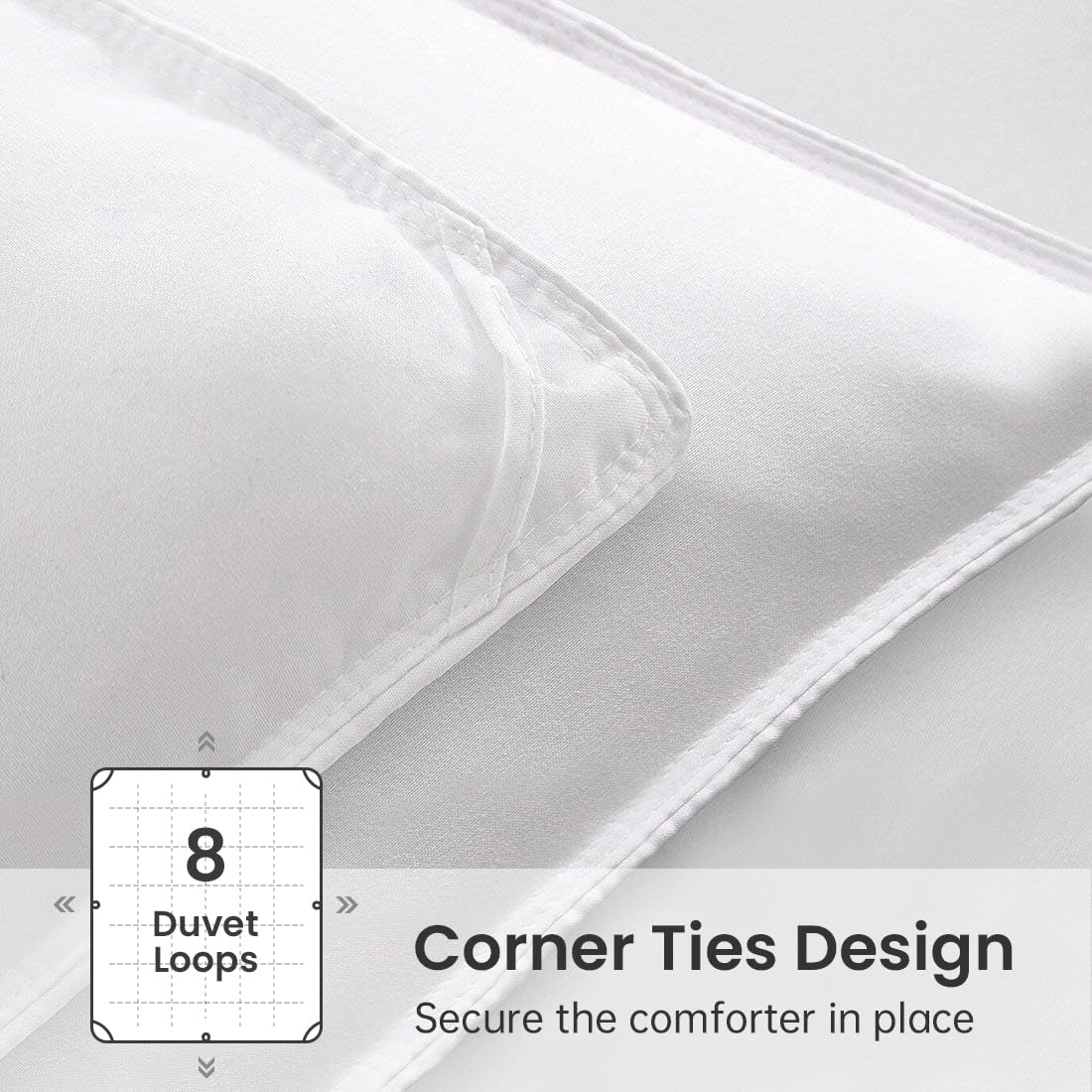 EASELAND Comforter Queen Size - All Season Down Alternative Duvet Insert, Ultra Soft Quilted Comforter with Corner Tabs, Hotel Collection Winter Warm Fluffy Bedding, White 88x88 Inches