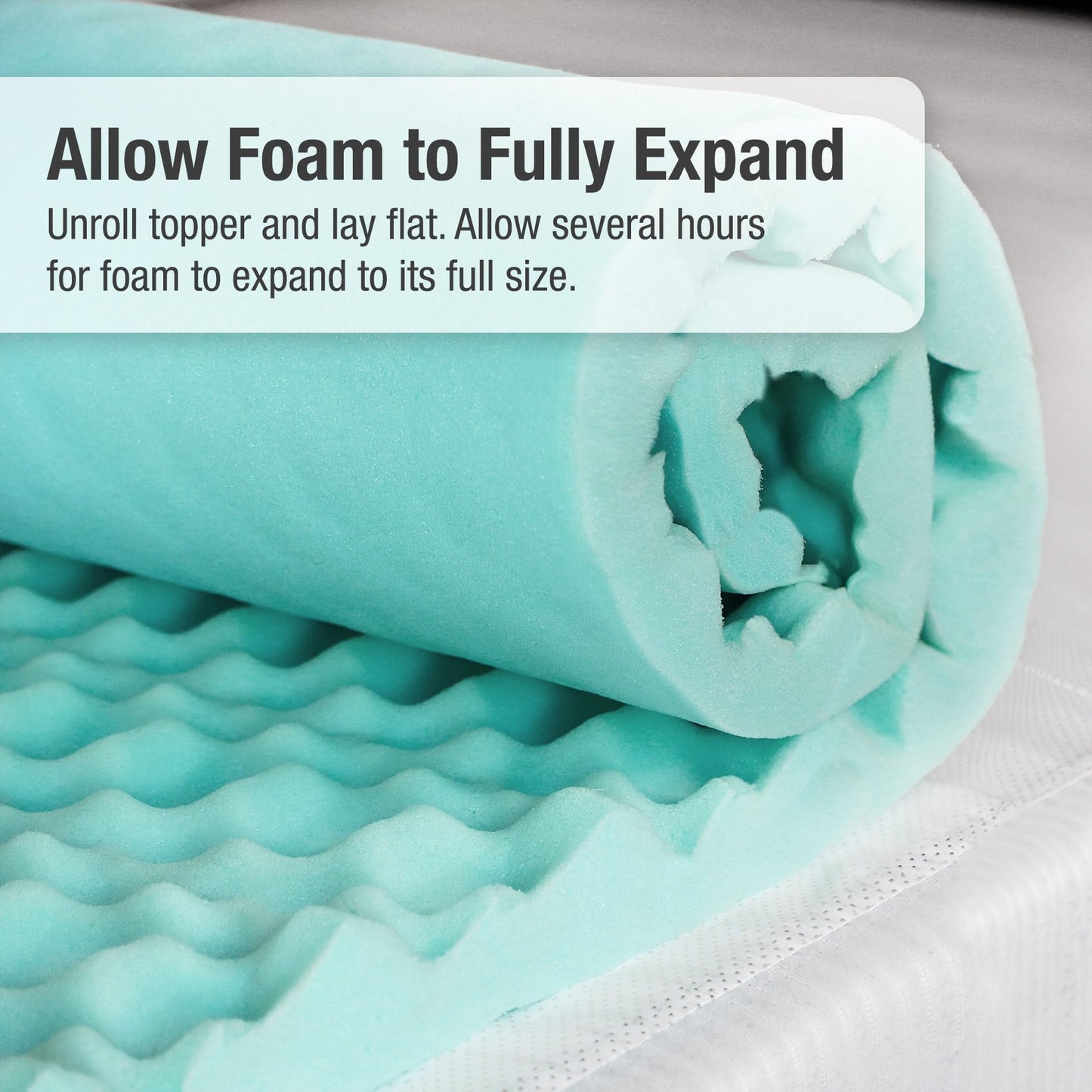 DMI Foam Mattress Topper, Egg Crate Foam Pad, Mattress Pad and Bed Topper for Support, Air Circulation, Pressure Relief and Weight Distribution, Hospital Size Mattress, 33 x 72 x 3