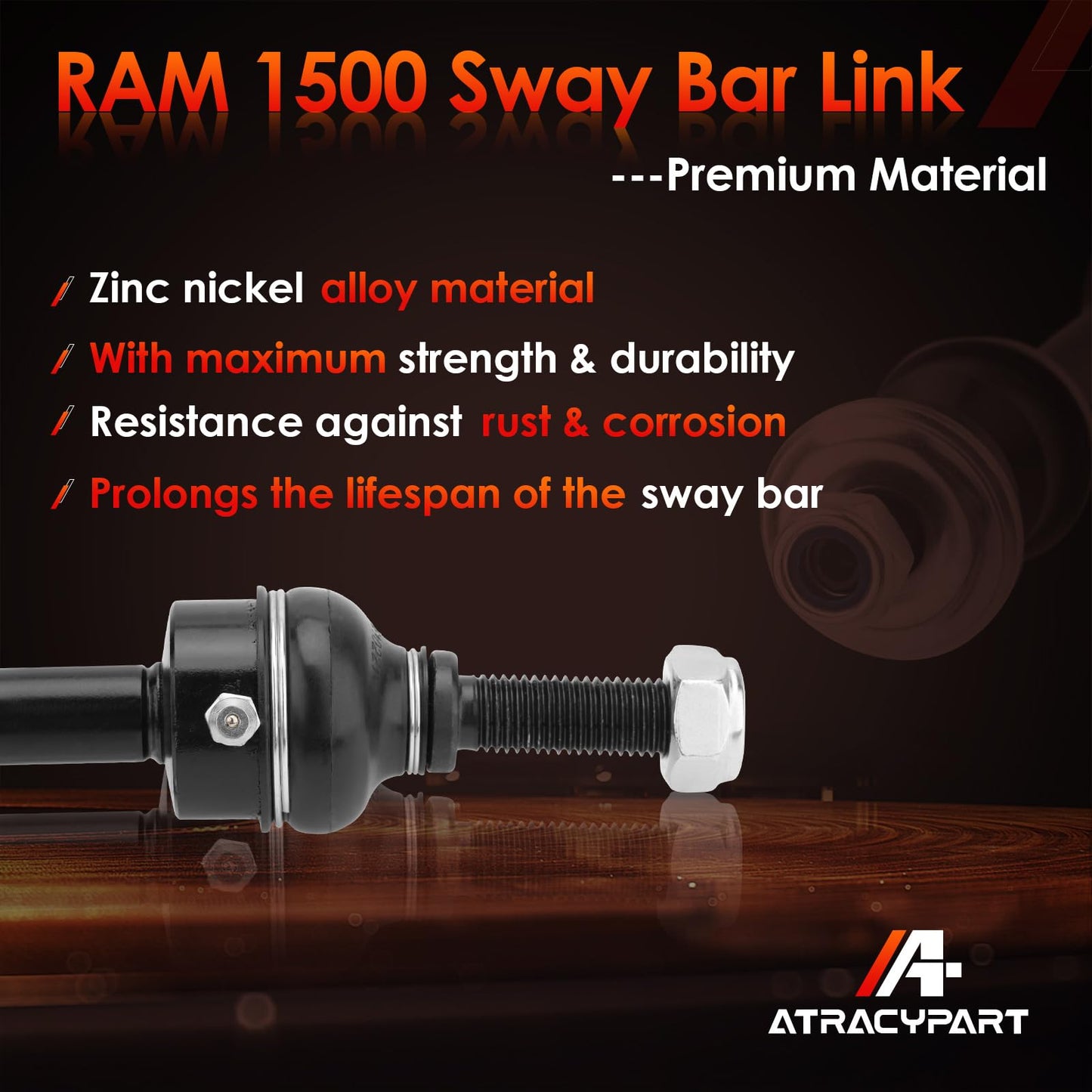 Front Sway Bar Stabilizer Links Suspension Kit 2 PCS Left & Right, Compatible With 2006-2018 Ram 1500, 2019-2021 Ram 1500 Classic, Replaces#: K80894