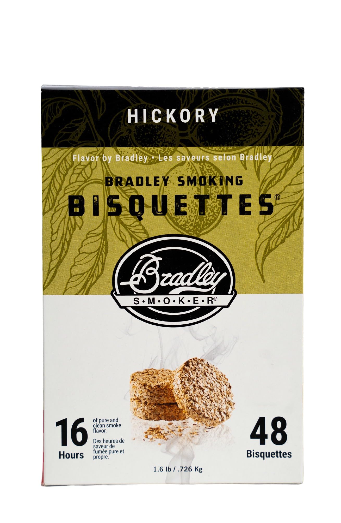 Bradley Smoker Bisquettes for Grilling and BBQ, Hickory Wood Blend, 48 Pack
